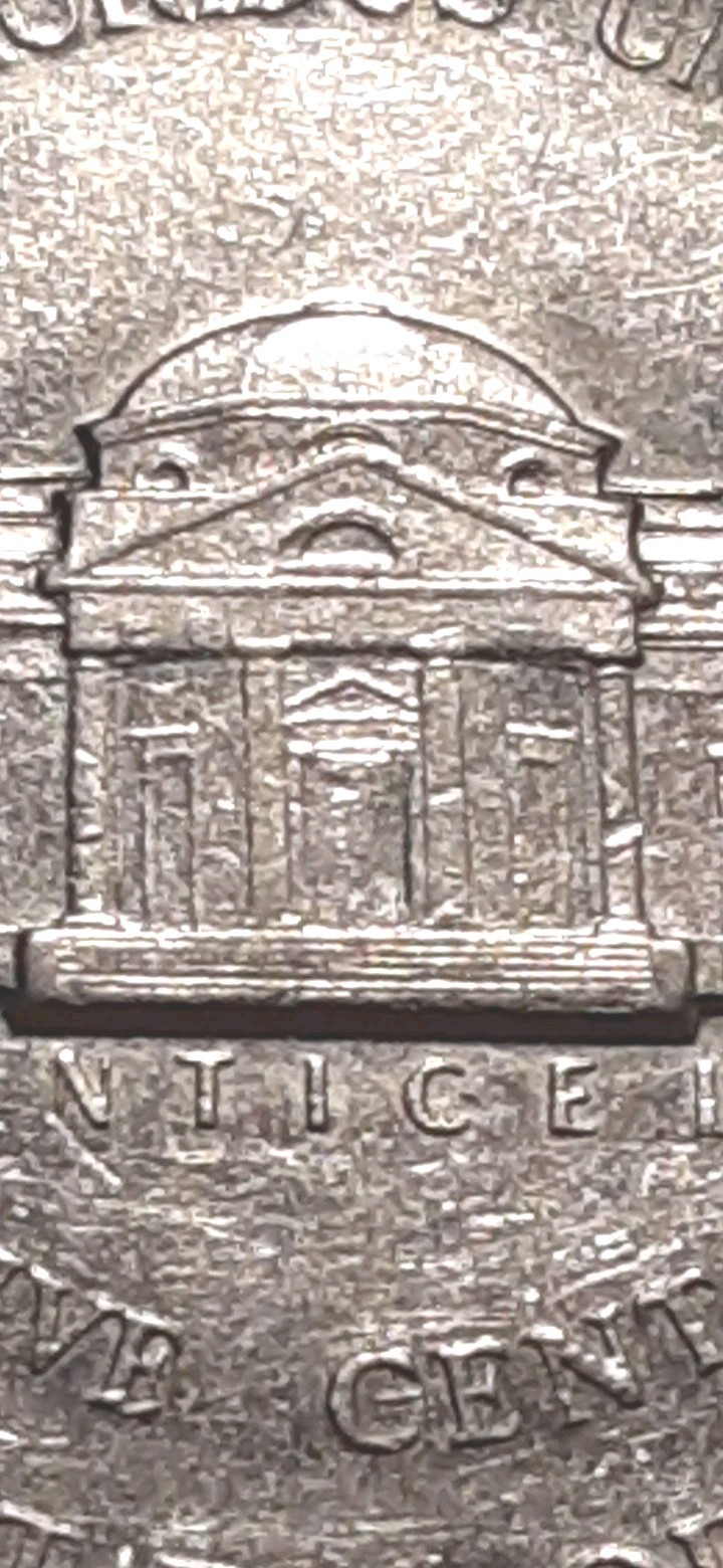 1971 Jefferson Nickel Rare Extra V Die Clash Obverse & Reverse Die Breaks STEPS