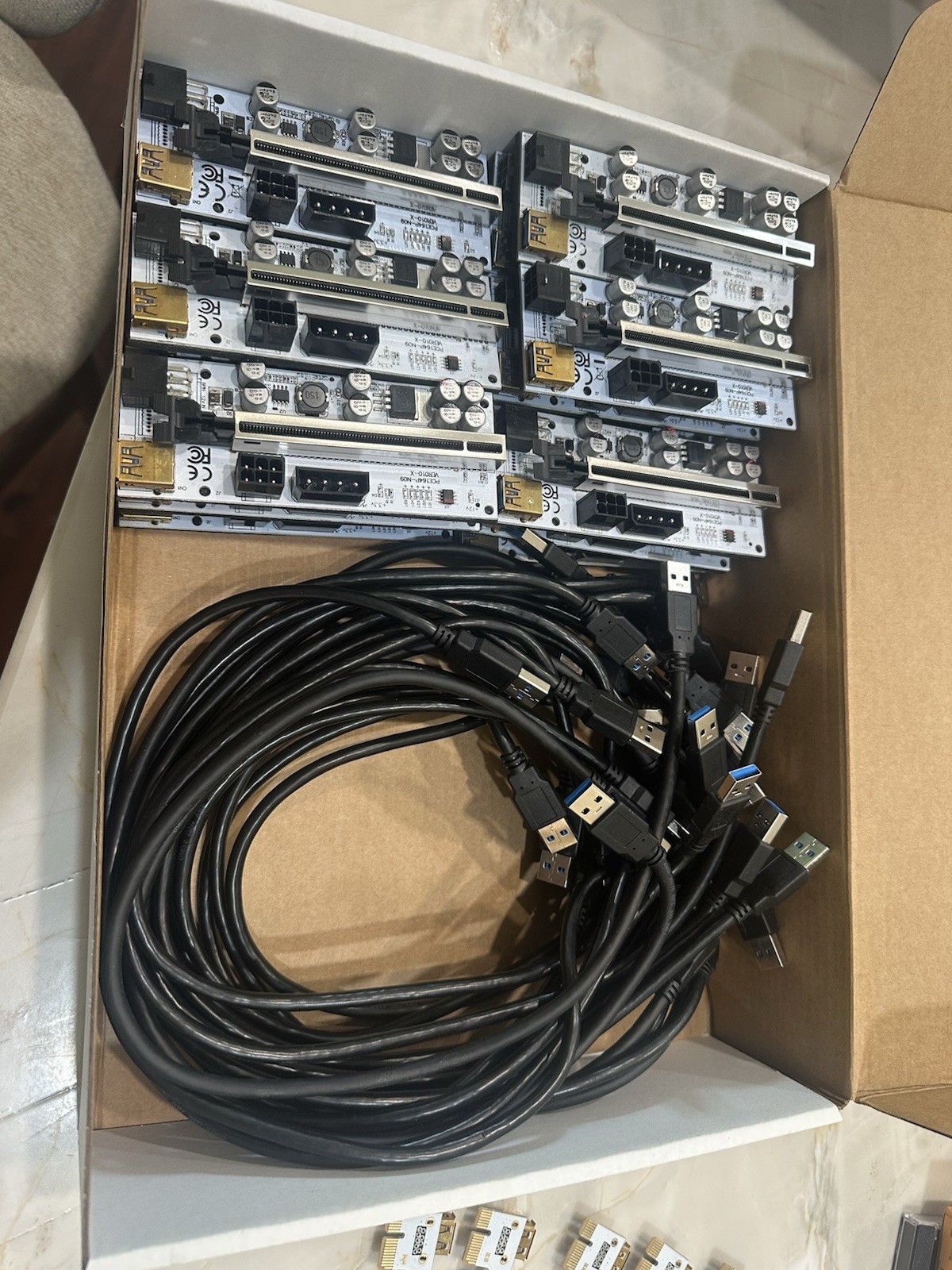 20x PCIe USB 3.0 GPU Mining Kit - 20 Risers, 20 USB Cables, 20 x1 Adapters
