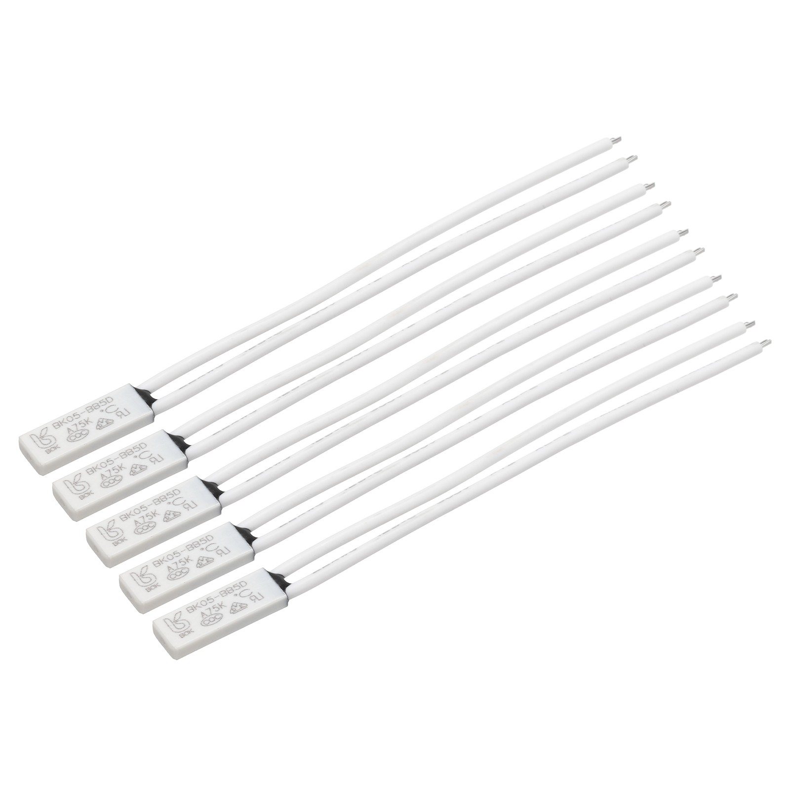 5Pcs KSD9700 Thermostat, 75C N.O 2A Bimetal Normally Open Thermal Protector