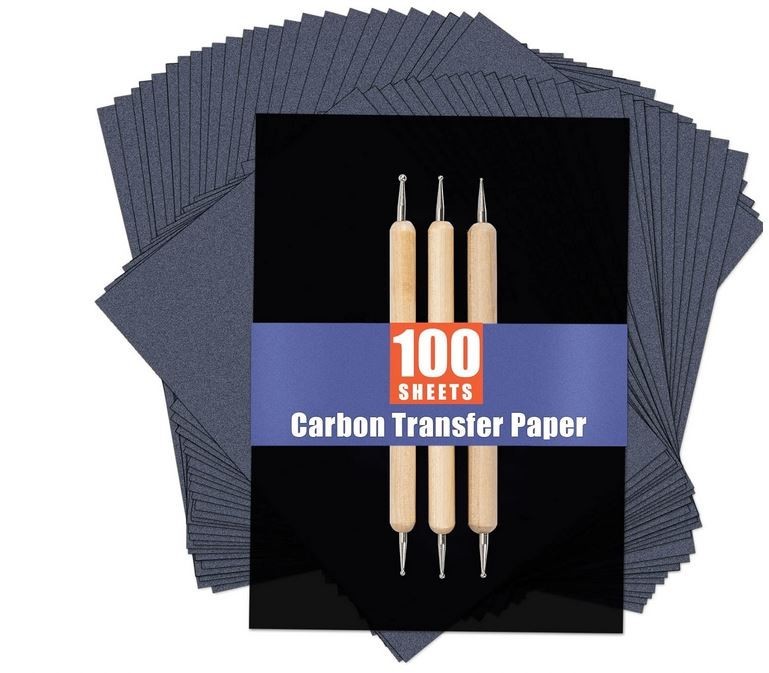 psler 100 Sheets Carbon Paper Sheets, Carbon Transfer Paper with 3PCS