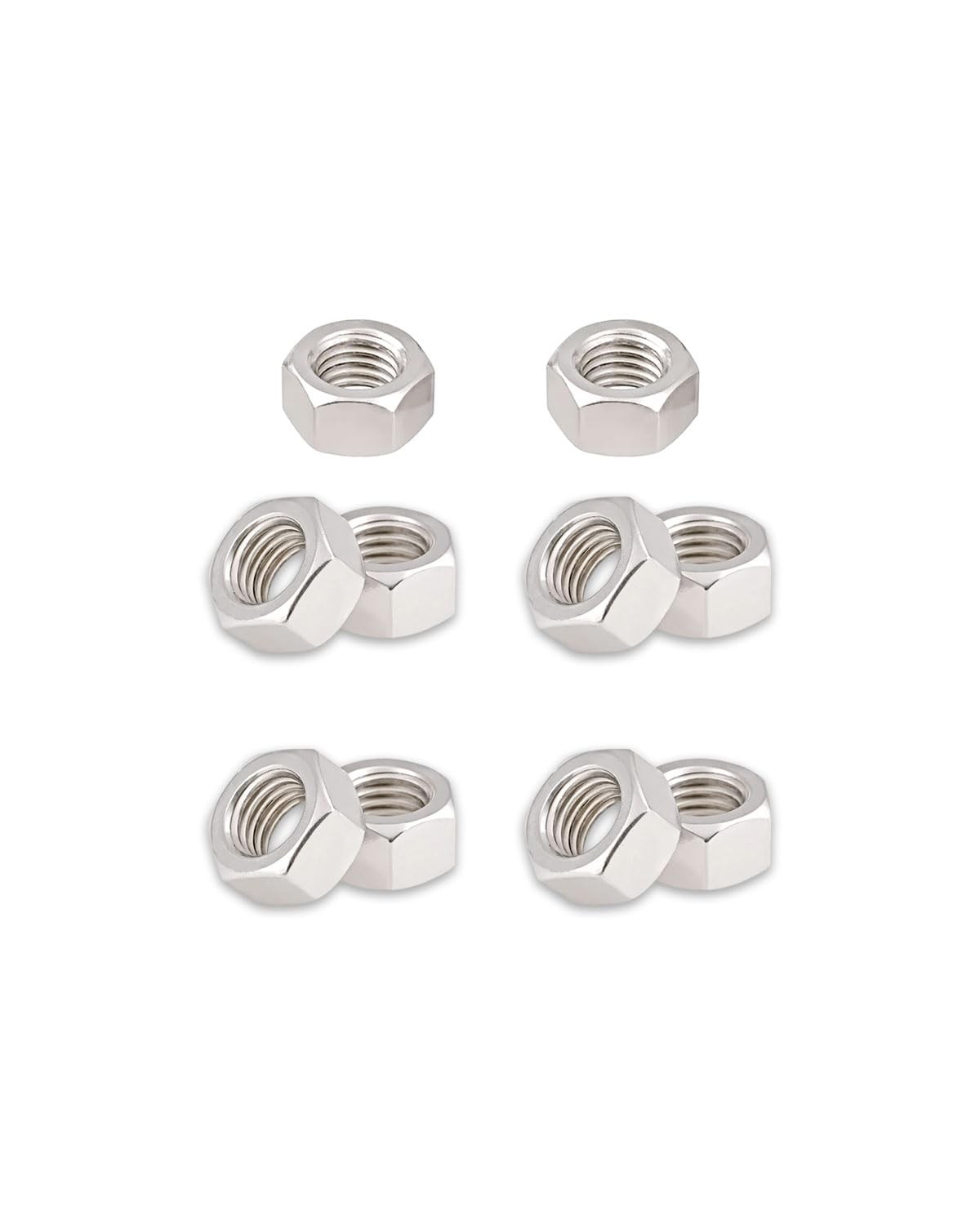 50 PCS 5/1618 Hex Nuts Premium 304 Stainless Steel Fasteners For Household