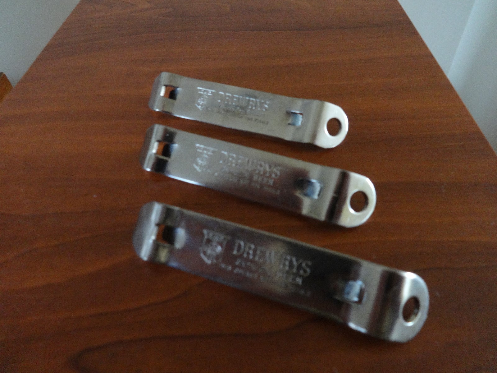**3** DREWERYS EXTRA DRY Beer Can Bottle Openers Advertising USA Vaughan