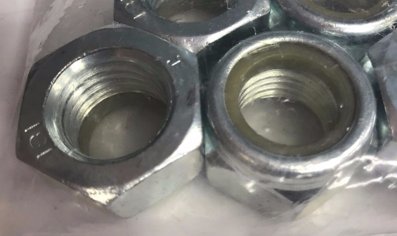 QTY/10 Hex Nylock Nuts 3/4" Nylon Insert Lock nuts, Stainless