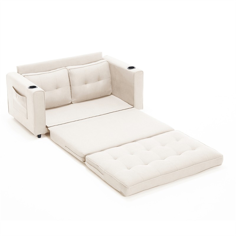 3-in-1 Fold Sofa Convertible Futon Pull Out Sofa Bed Sleeper Chair Loveseat
