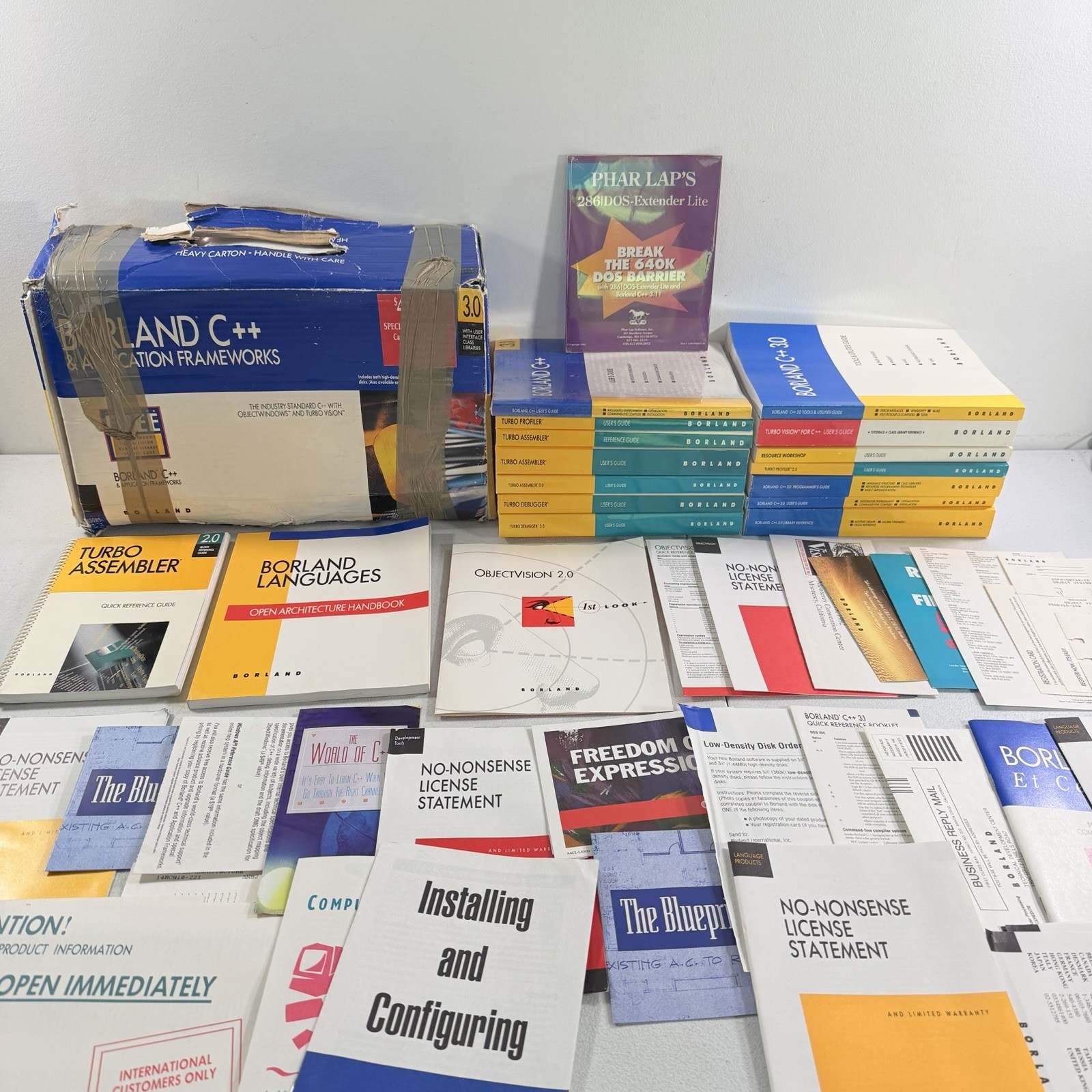 Borland C++ 3.0 & Application Frameworks Reference User Guide Manuals Lot Set