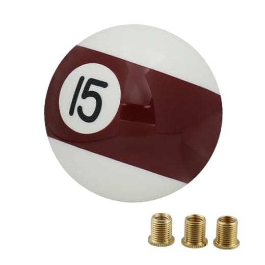 Billiards Shift Knob No. 1-15 Ball Gear Shifter knob | Unique Cool No.15 Brown