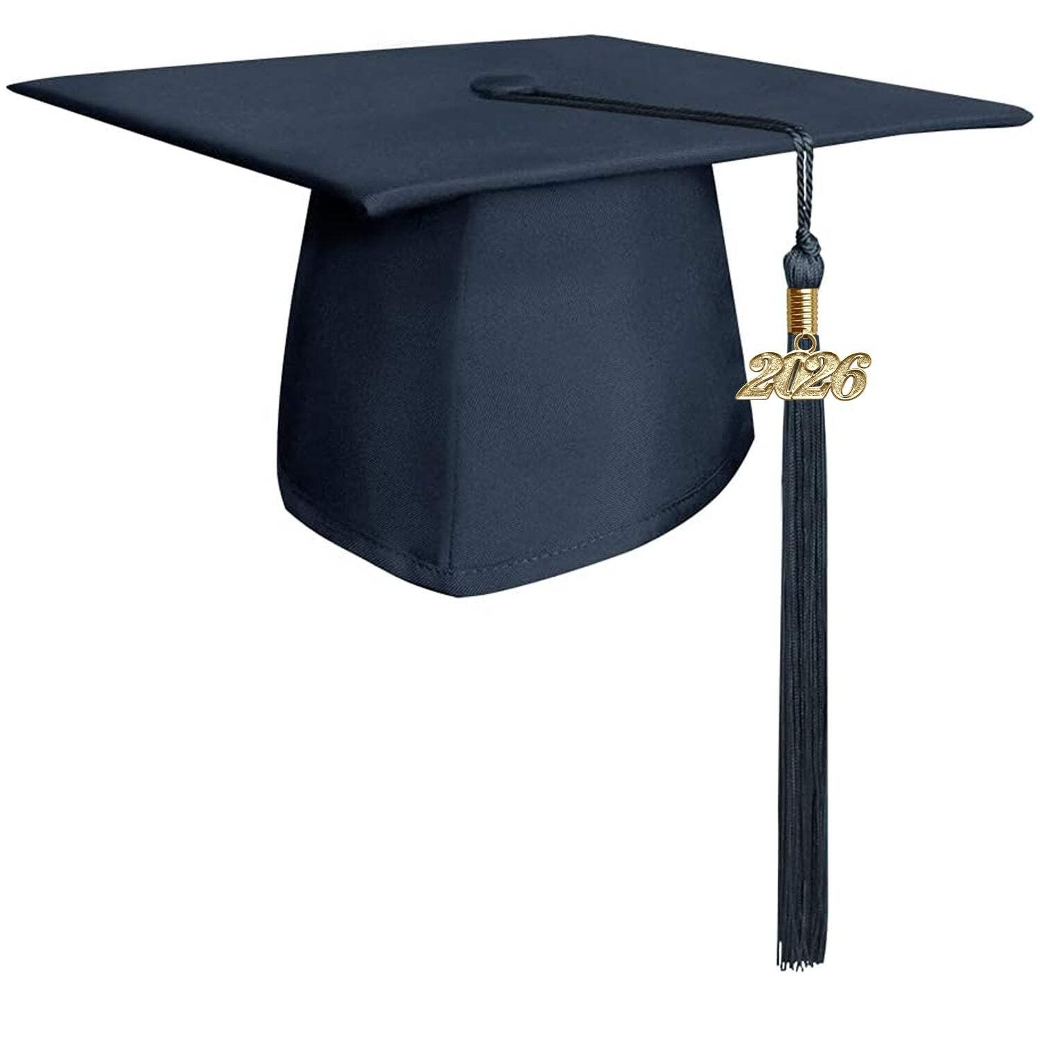 Endea Graduation Matte Adult Navy Blue Cap & Tassel High School and College