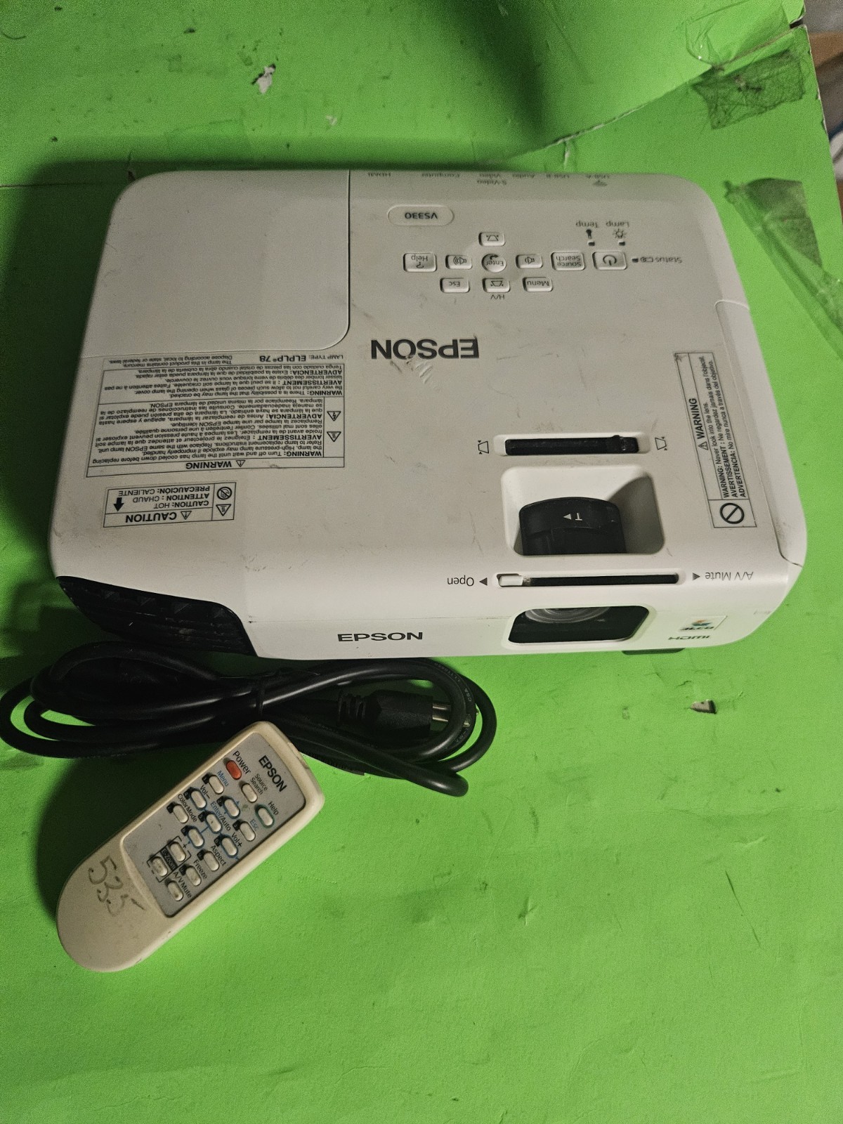 EPSON VS330 H555A LCD Projector hdmi 2851h