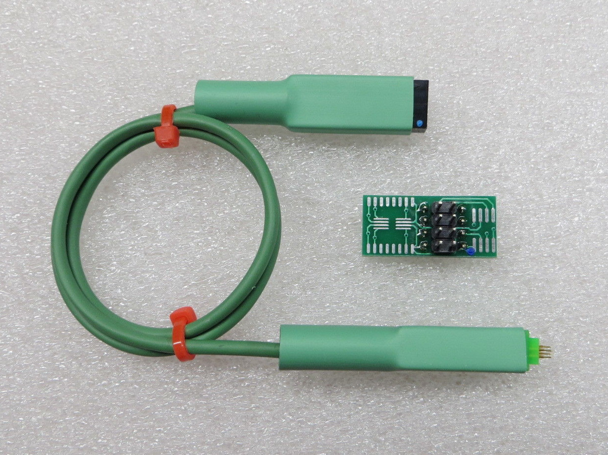 MSOP8 spring loaded pogo adapter for in-circuit EEPROM programming