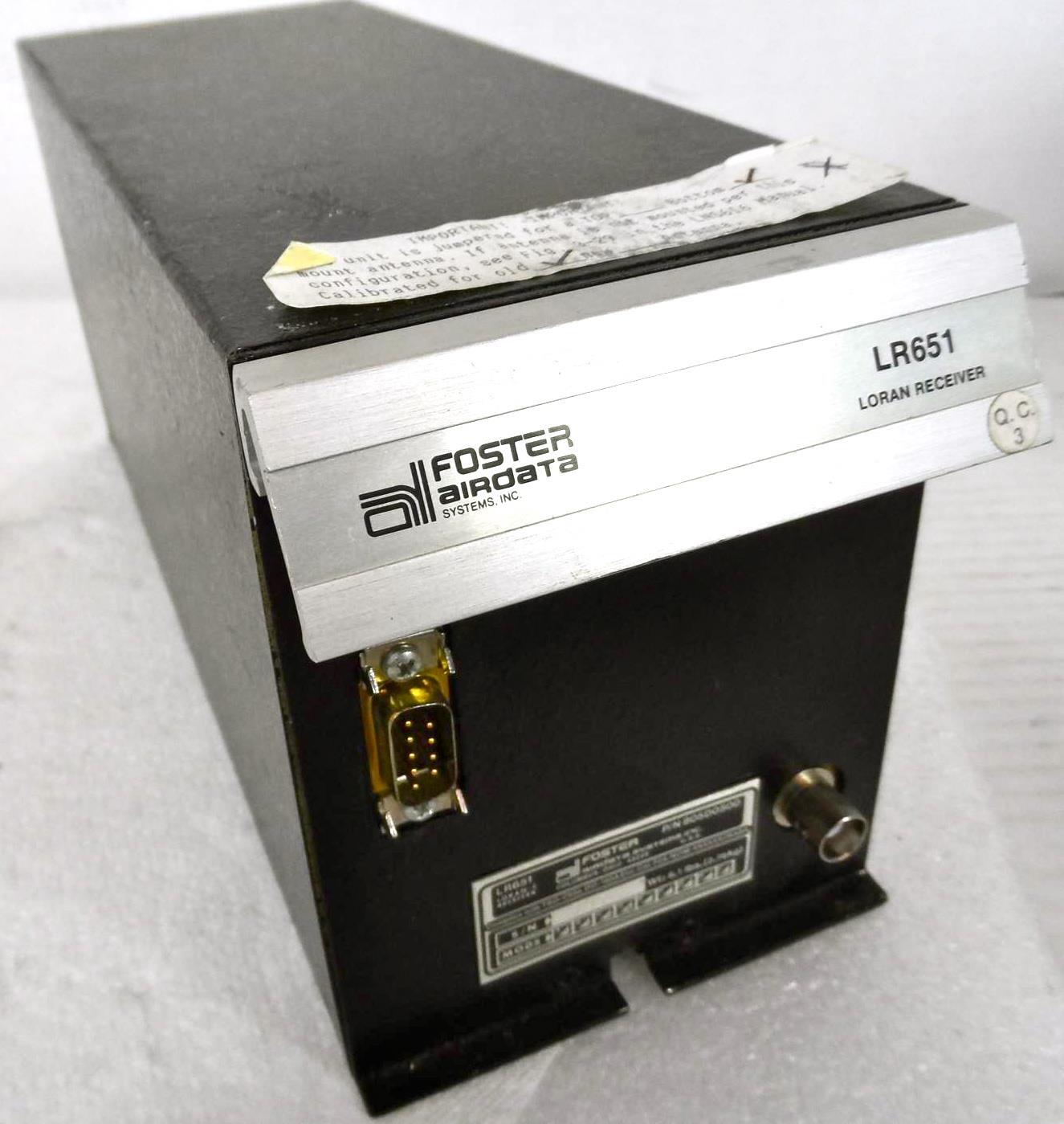 FOSTER AIRDATA 805D0500 LR651 LORAN RECEIVER, LORAN-C RECEIVER