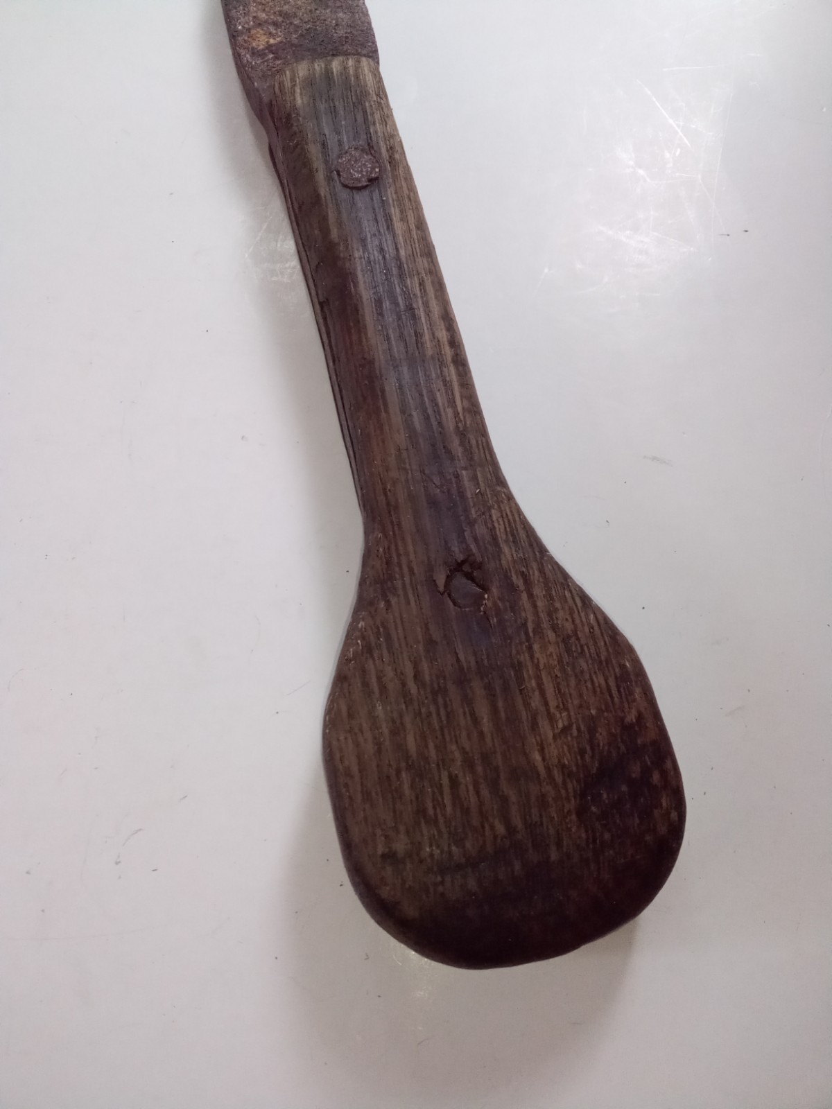 ANT TOOL BLACKSMITH HAND FORGED SCRAPER FARM TOOL IRON WOOD PRIMITIVE RUSTIC...