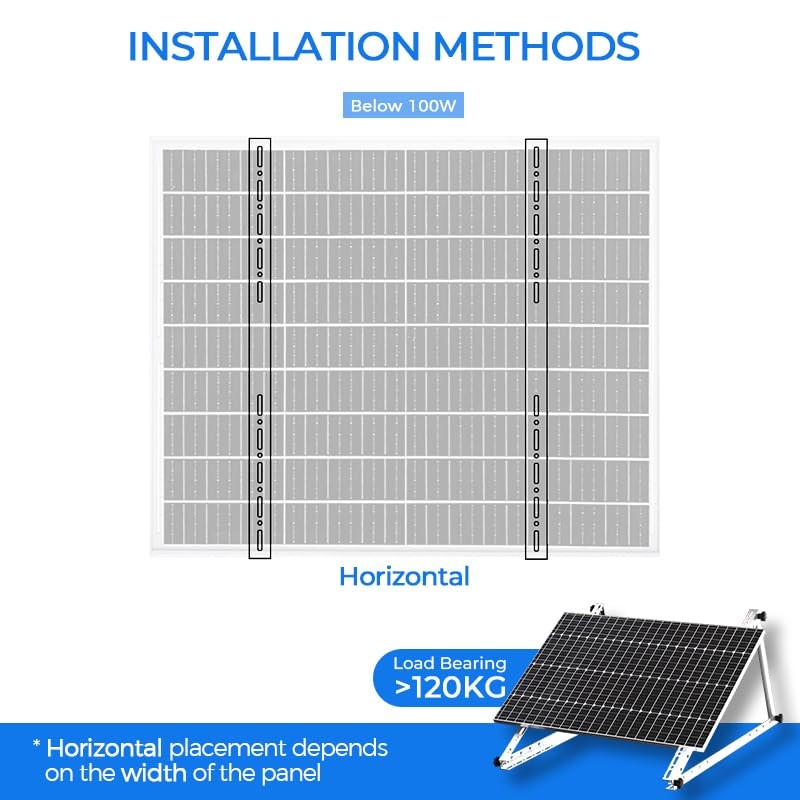 22in Adjustable Solar Panel Stand, Tilt Mount Bracket with Full 22inch