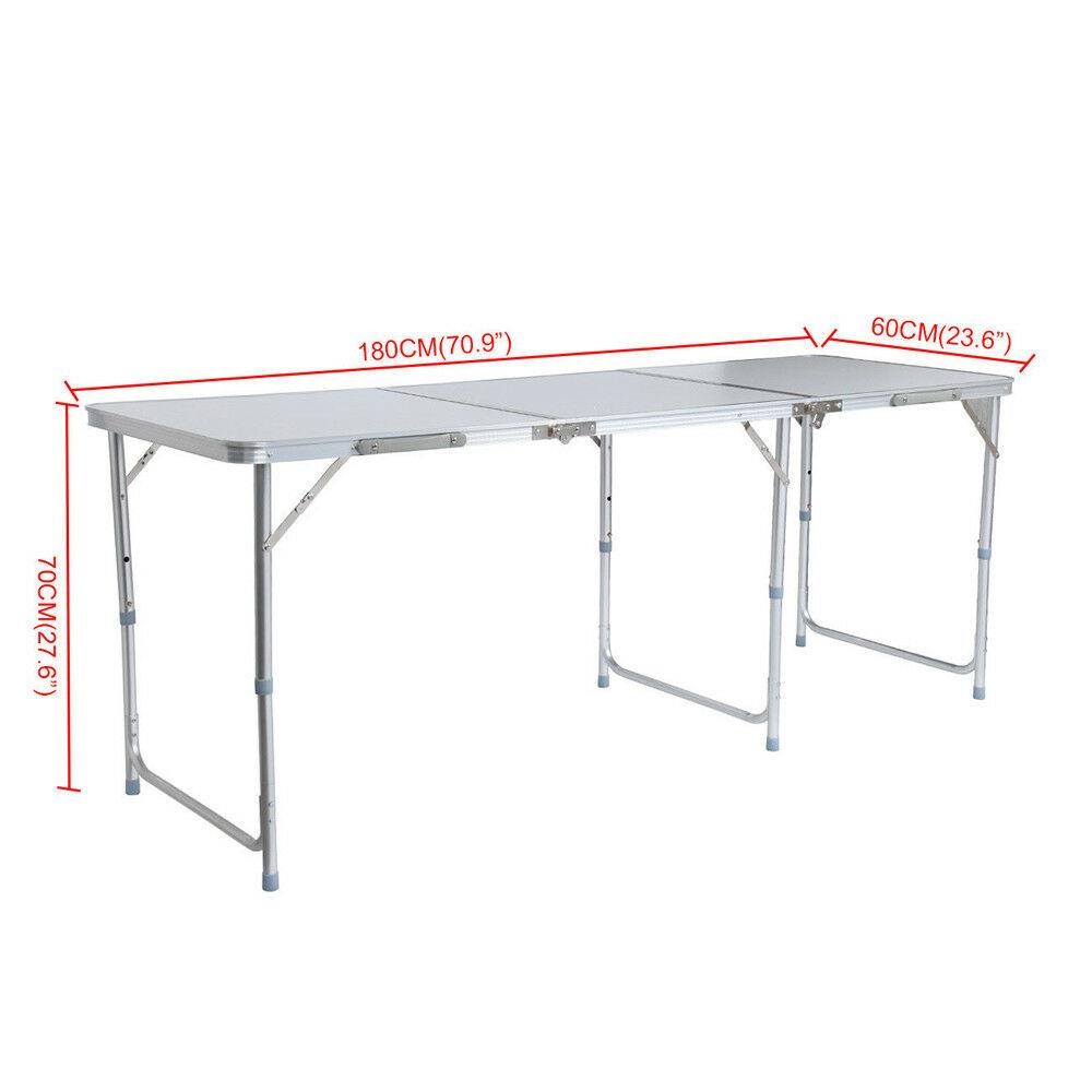 Portable Aluminum 6FT Folding Table In/Outdoor Picnic Party Dining Camping Table