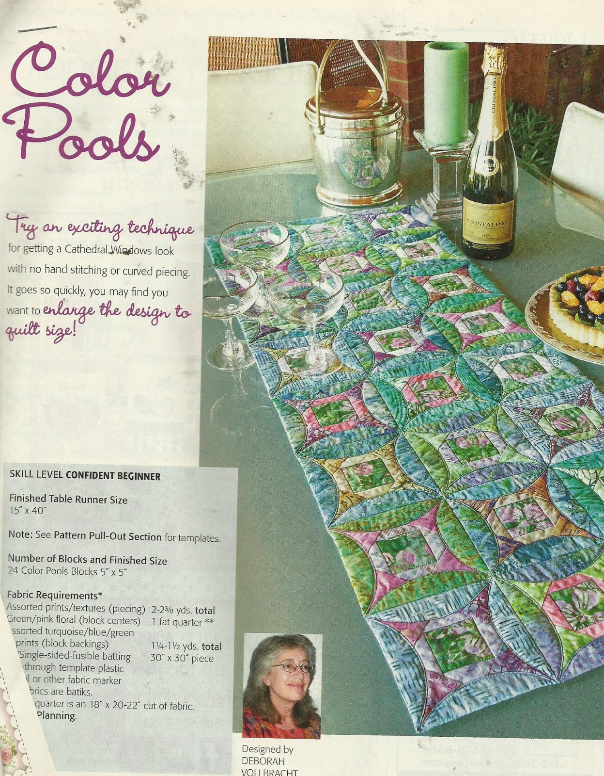 E0033  COLOR POOLS RUNNER QUILT PATTERN/INSTRUCTIONS