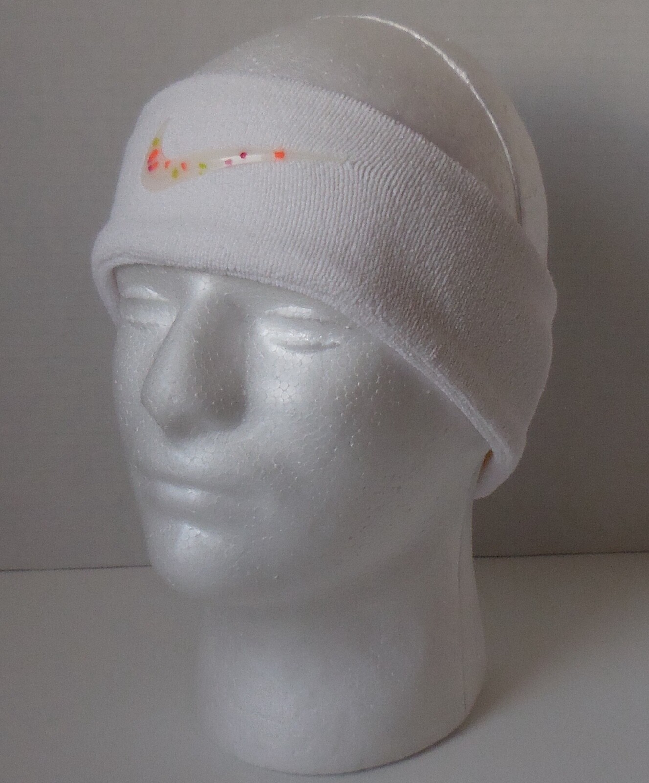 Nike Athletic Headband Wide Adult Unisex White/White/Clear