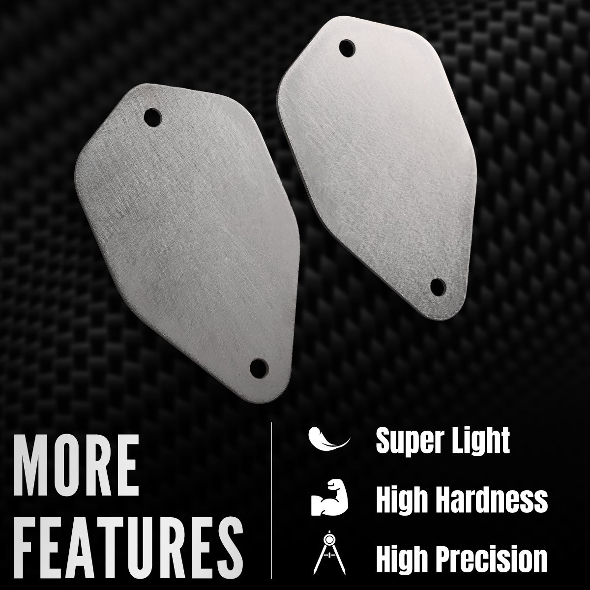 For Peterbilt Roof Plates Horn Kit Block Off Stainless Steel Paintable Custom 2X