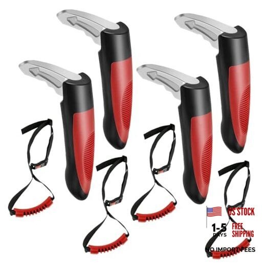 Pack Car Door Handle for Elderly, 3-in-1 Car 4 Red-4 Pack Car Handle & Strap