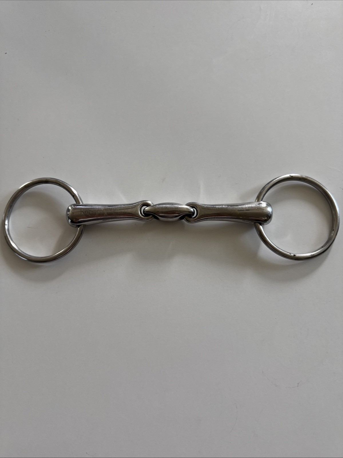 Korsteel Loose Ring Snaffle W/ Link, Lightweight, ENGLISH HORSE BIT, 6”, Used
