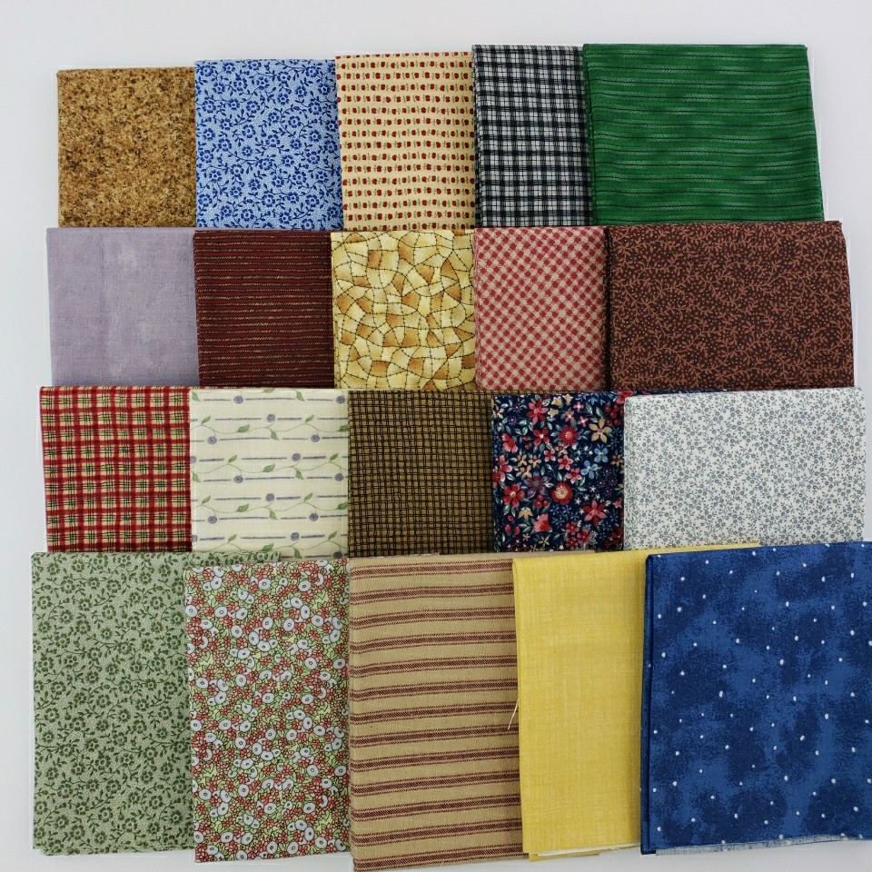 20 Fat Quarters 100% Cotton Fabric Quilting Sewing Crafts Multi Prints Colors