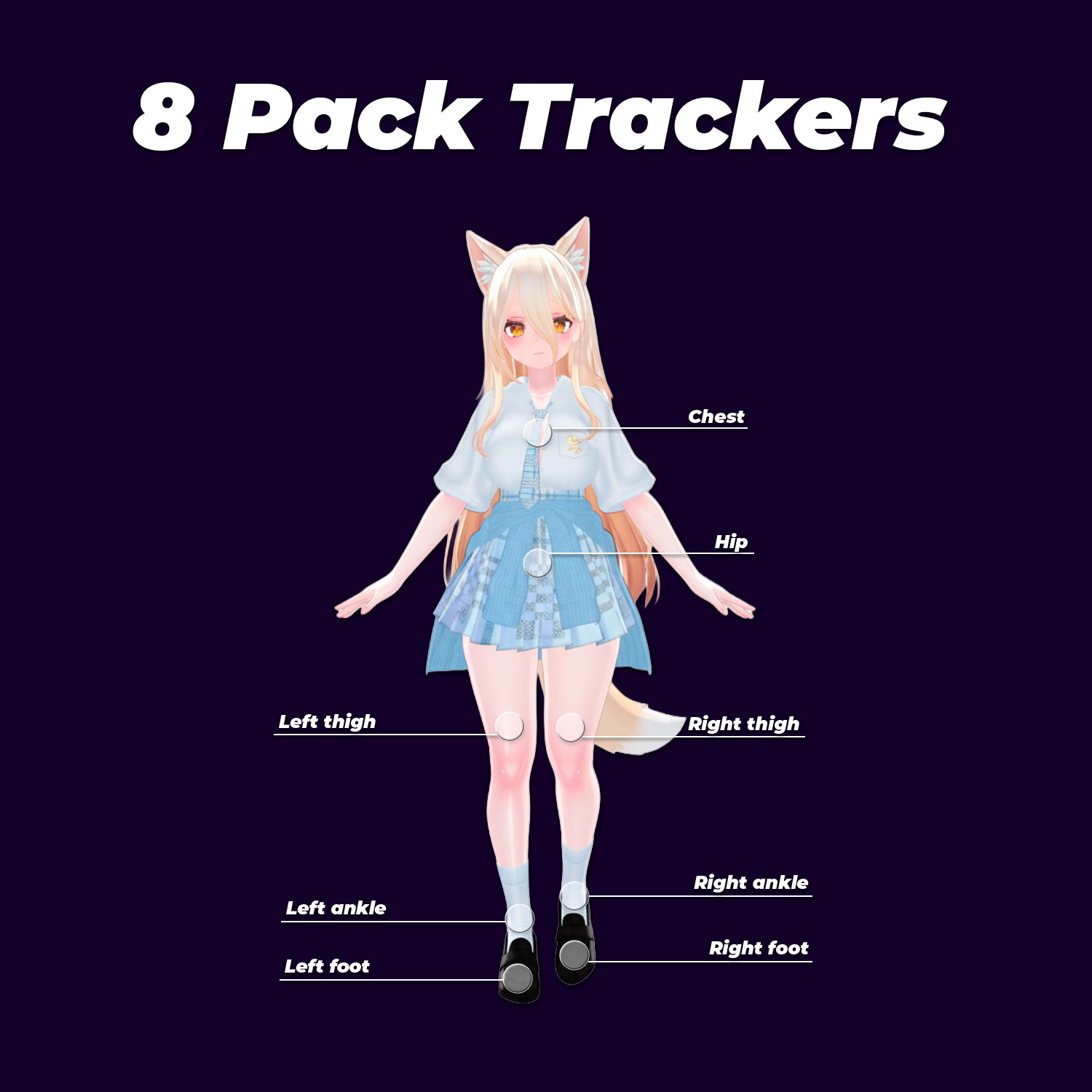 SlimeVR Compatible Full Body Tracking FBT VRCHAT VR 8 Trackers LSM6DSV Vive