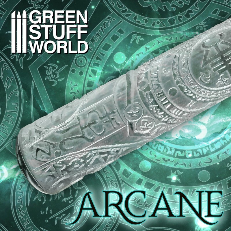 Rolling Pin Arcane Dwarf Texture Terrain Roller for Wargames and miniature bases