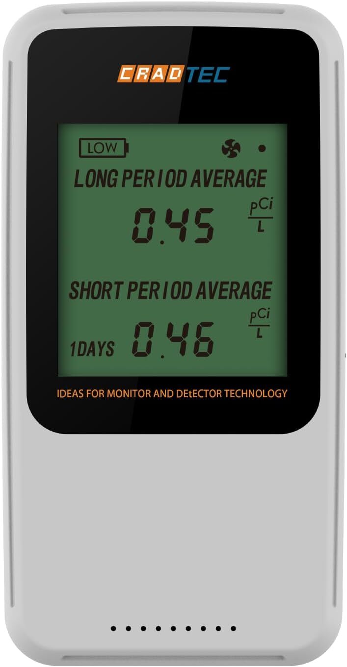 Digital Radon Detector III, White, Radon Monitor, Radon Meter