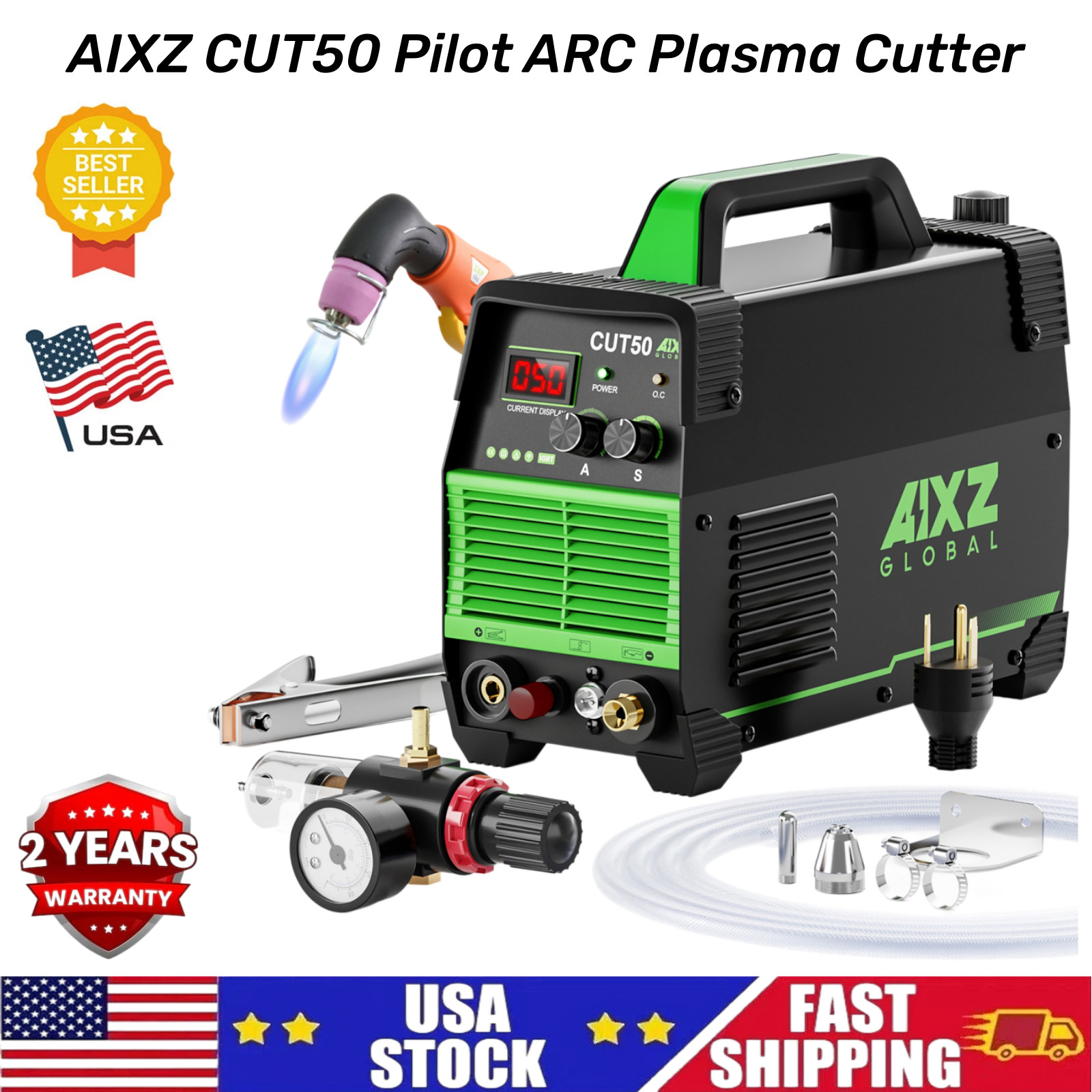 110/220V Non-Touch HF, Plasma Cutter 80% Duty Cycle,110V/220V 50A HOME DIY USA
