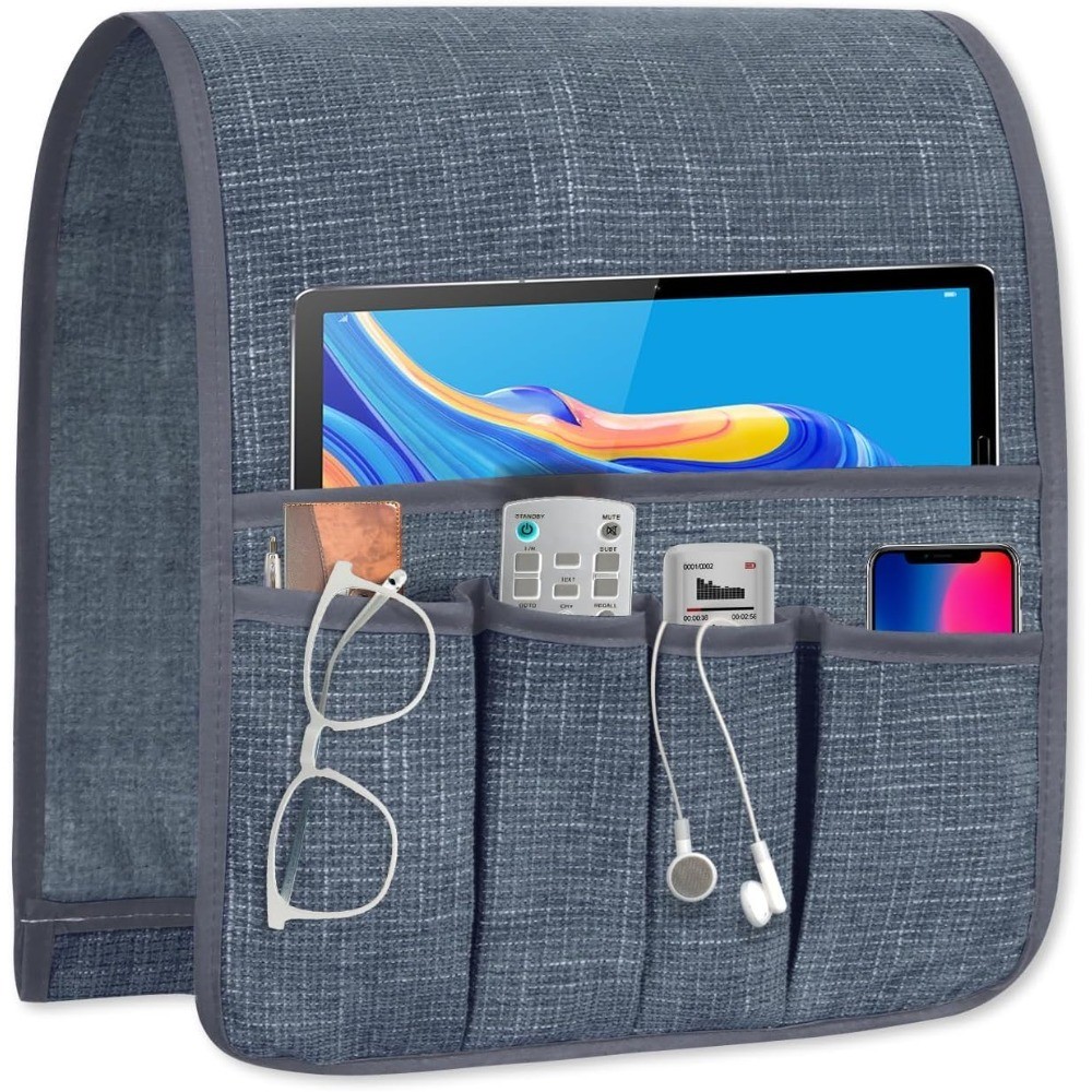 Couch with 5 Pockets Remote Control Holder for Phone Glasses