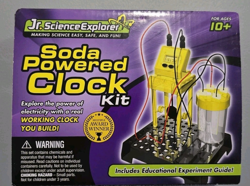 ScienceWiz Inventions Kit & Jr Science Explorer Soda Powered Clock Kit Lot of 2