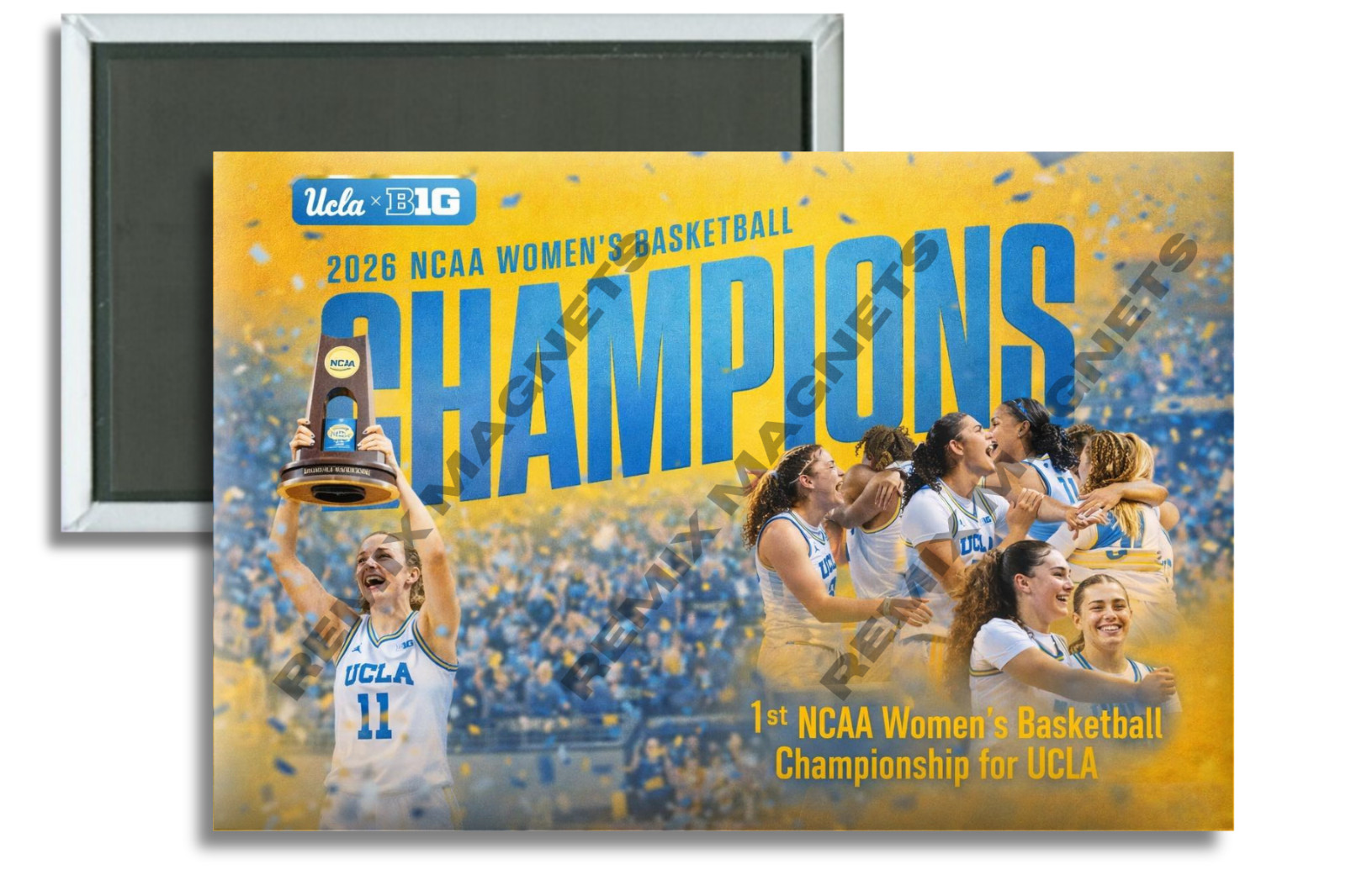 UCLA Bruins 2026 Women's Final Four NCAA Basketball National Champs 2 x 3 Magnet