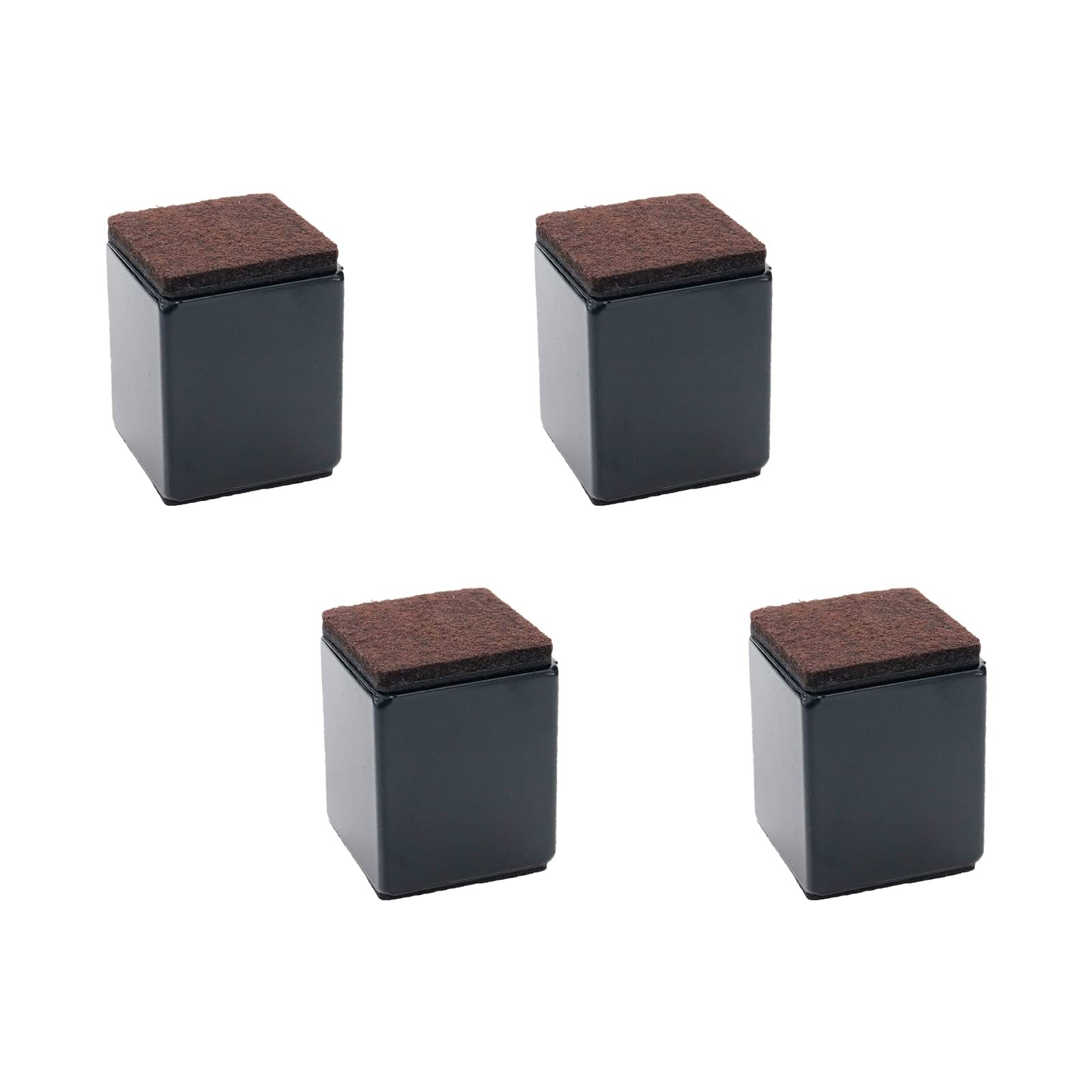 2 Inch Self Adhesive Bed Furniture Risers Steel Chair Table Black 40x52mm