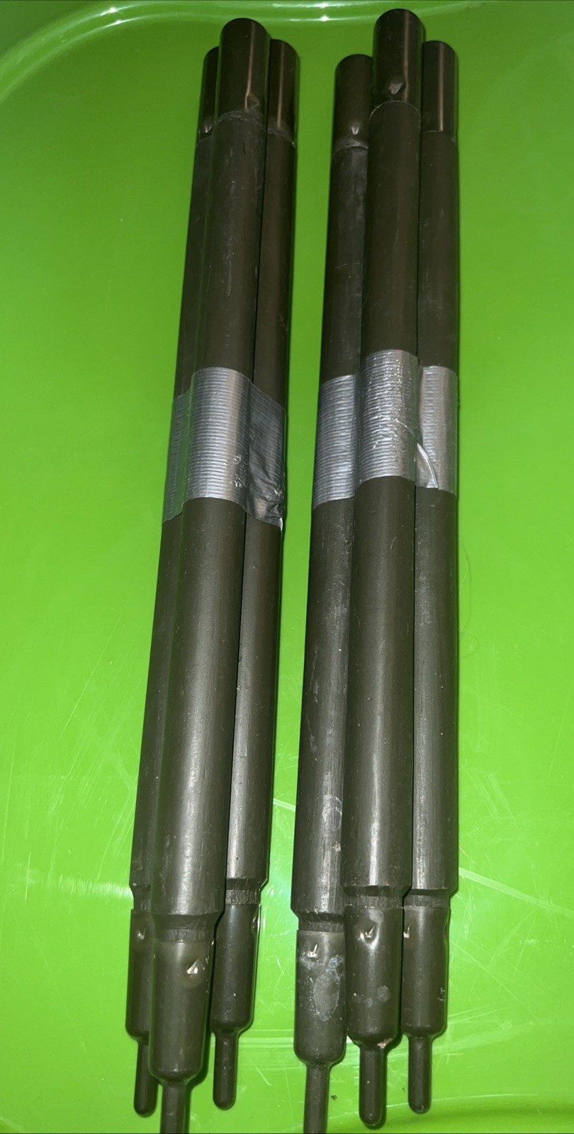 Vintage 16” Army Military Surplus Tent Poles  Army Green Lot Of 6 Same Size