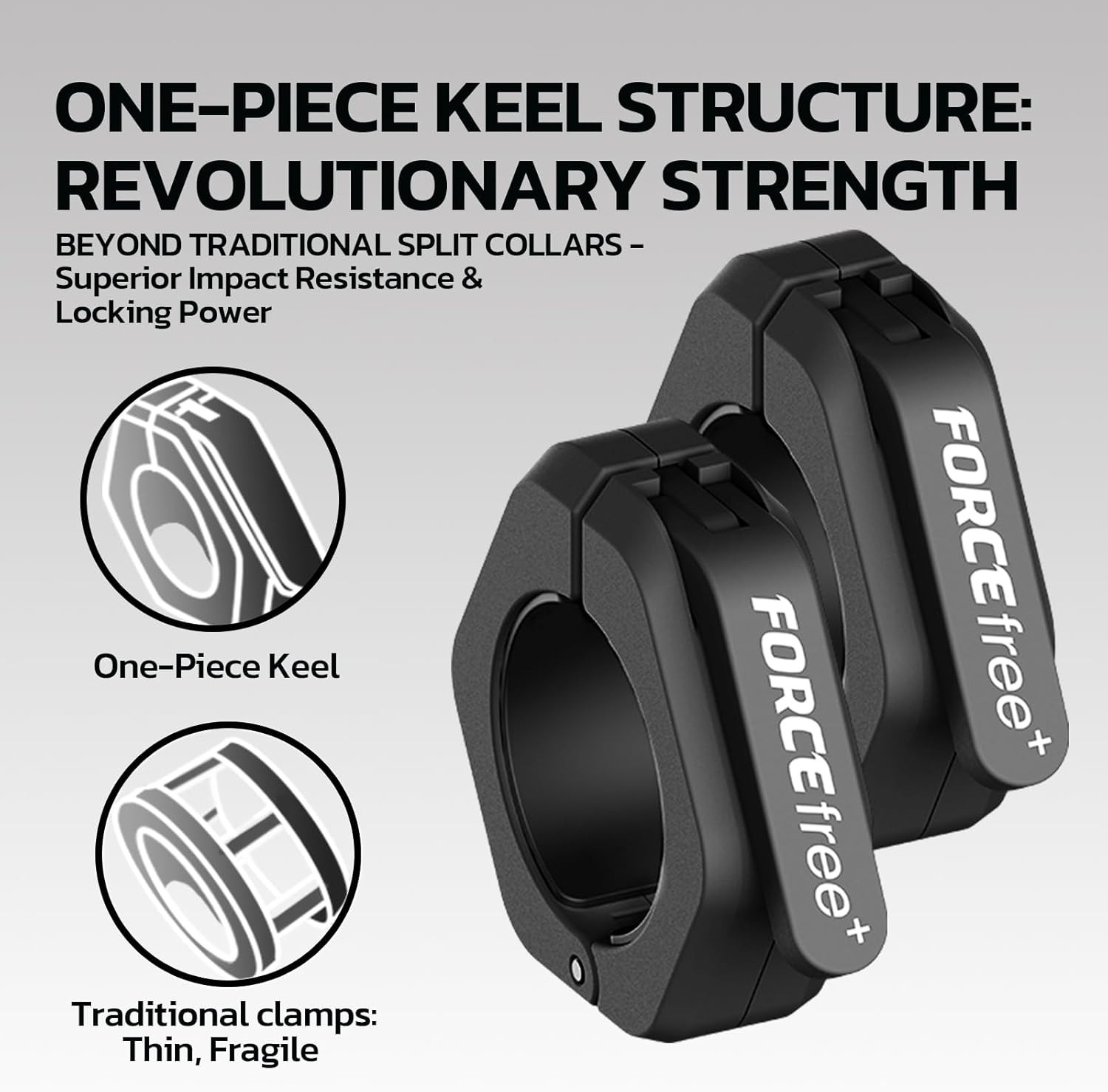 Barbell Clips (Pair), Clamps, Quick Release Olympic BLACK