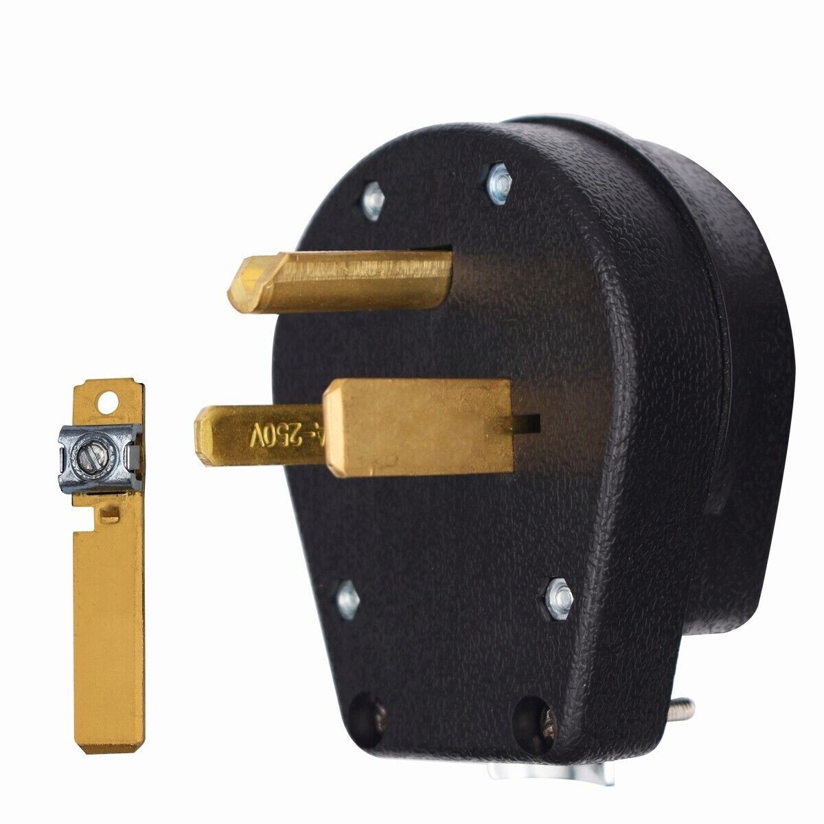 NEMA 6-50P Plug, Straight Blade Heavy Duty Angle Plug, 30 Amp 50 Amp 250V