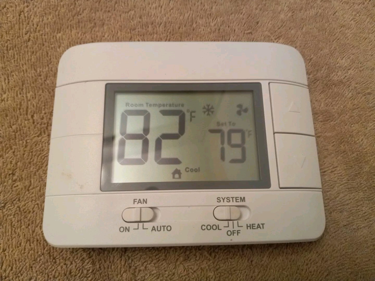 Digital Non Programmable Thermostat for Home - Single Stage 1H/1C