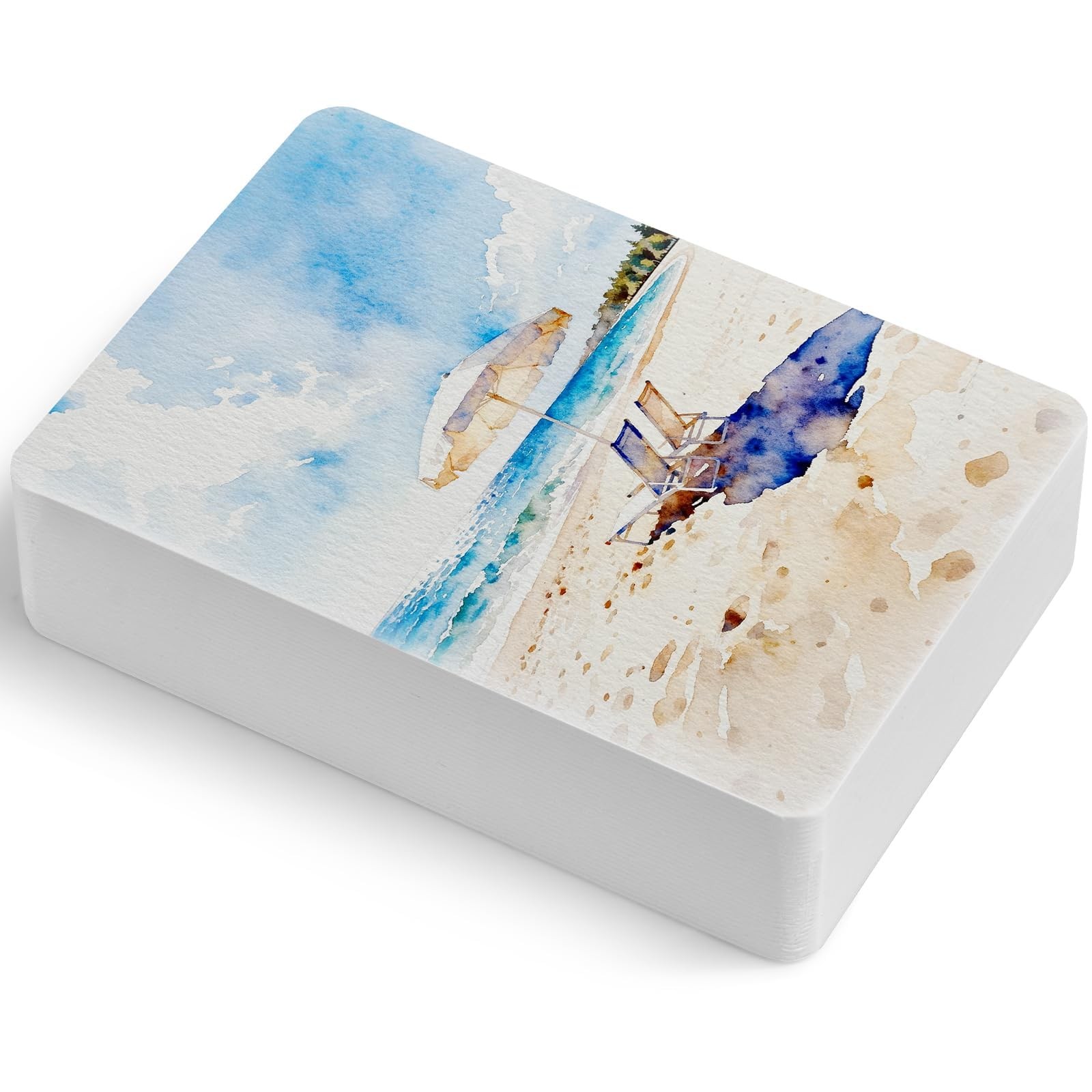 60 Sheets Mini Watercolor Sketchbook Cold Press Square Notebook 3.5x5.1 Inch