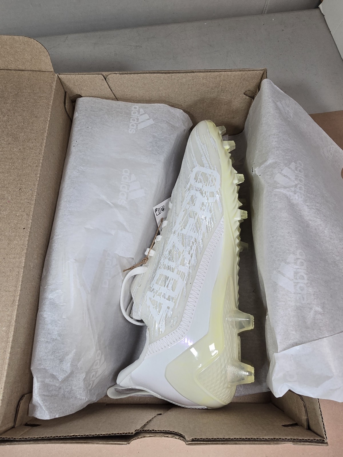 Size 11 ADIDAS Adizero Men's Football Cleats Triple White GX5413