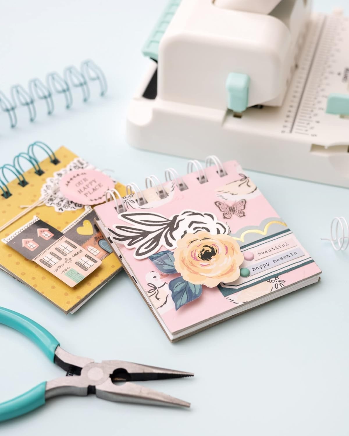 Mini Cinch Bundle Includes Book Binding Machine, 16 Wires, Wire Cutters, and ...