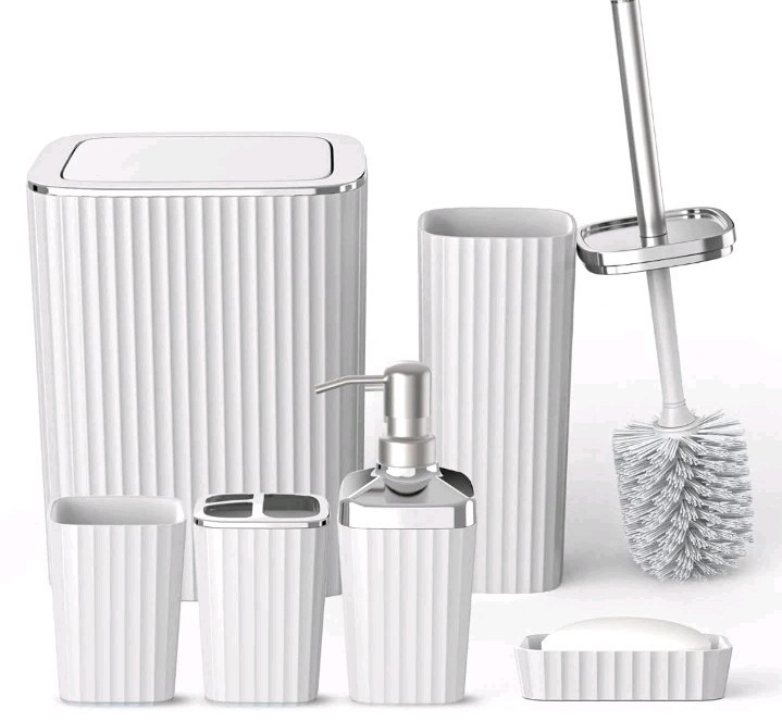 Umimile Bathroom Accessories Set, 5-Piece Bathroom Set with Toothbrush...
