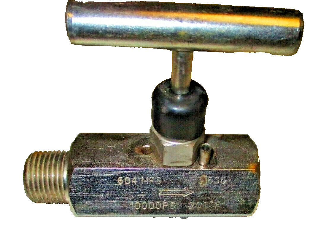 Needle Valve NOSHOK 504-MFS 1/2" M x F Soft Seated 10,000 psi Stainless Steel