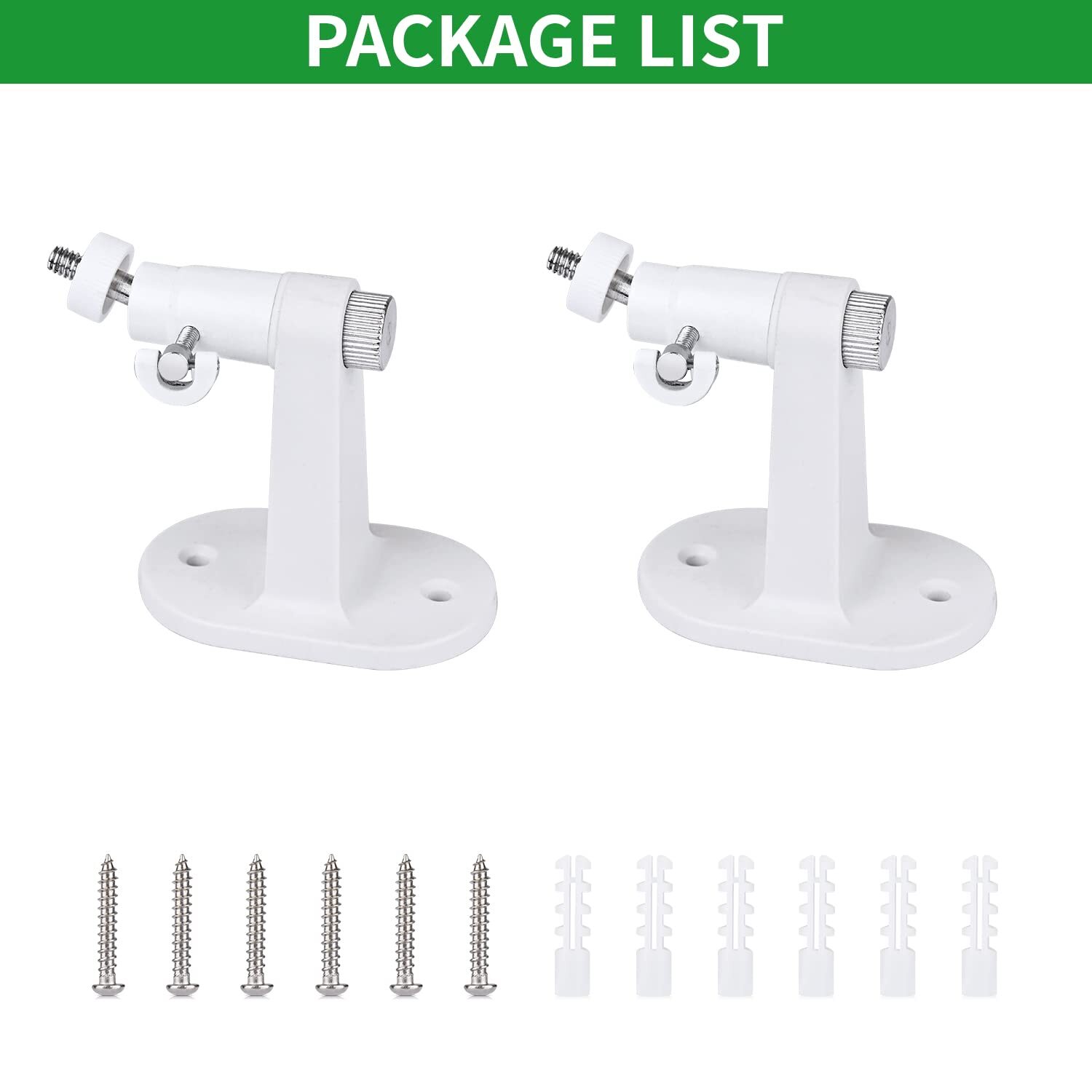 2Pack Adjustable Security Wall Mount Bracket for Google Nest Cam Outdoor/Indoor