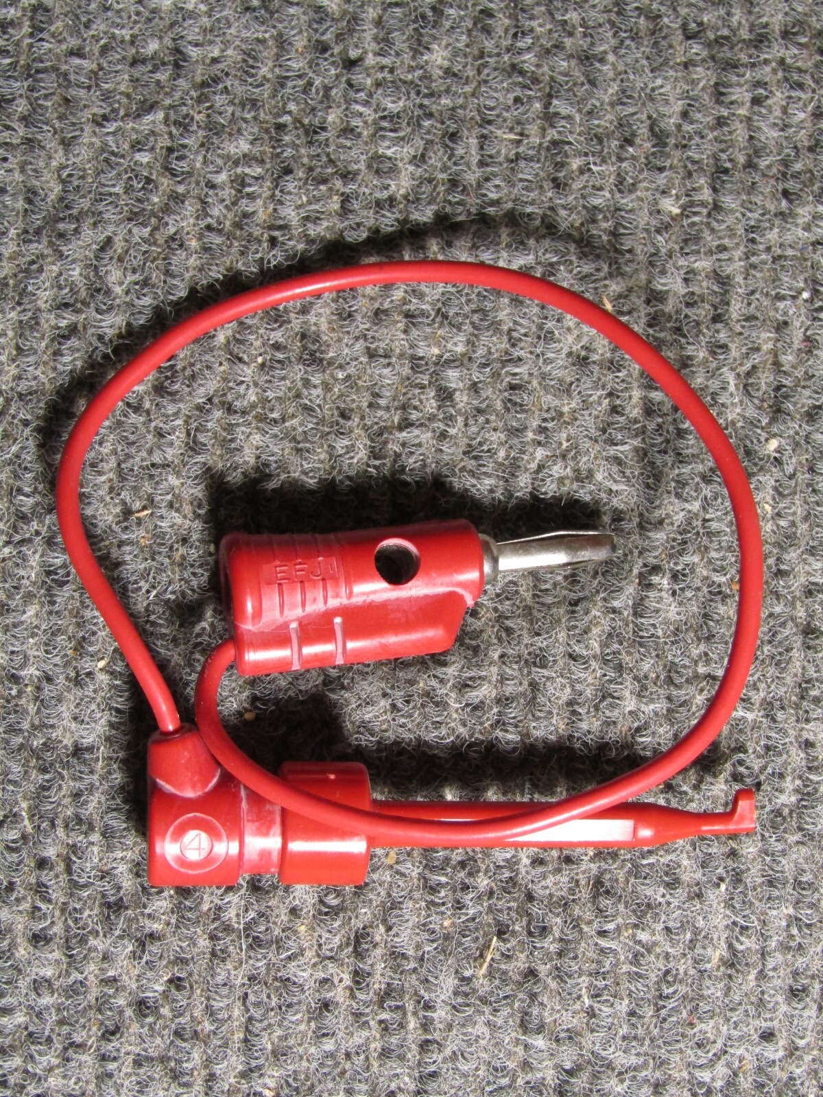 EF Johnson Test Prod & Patch Cord with Grabber Tool ~ 417-4901-036 ~ Red