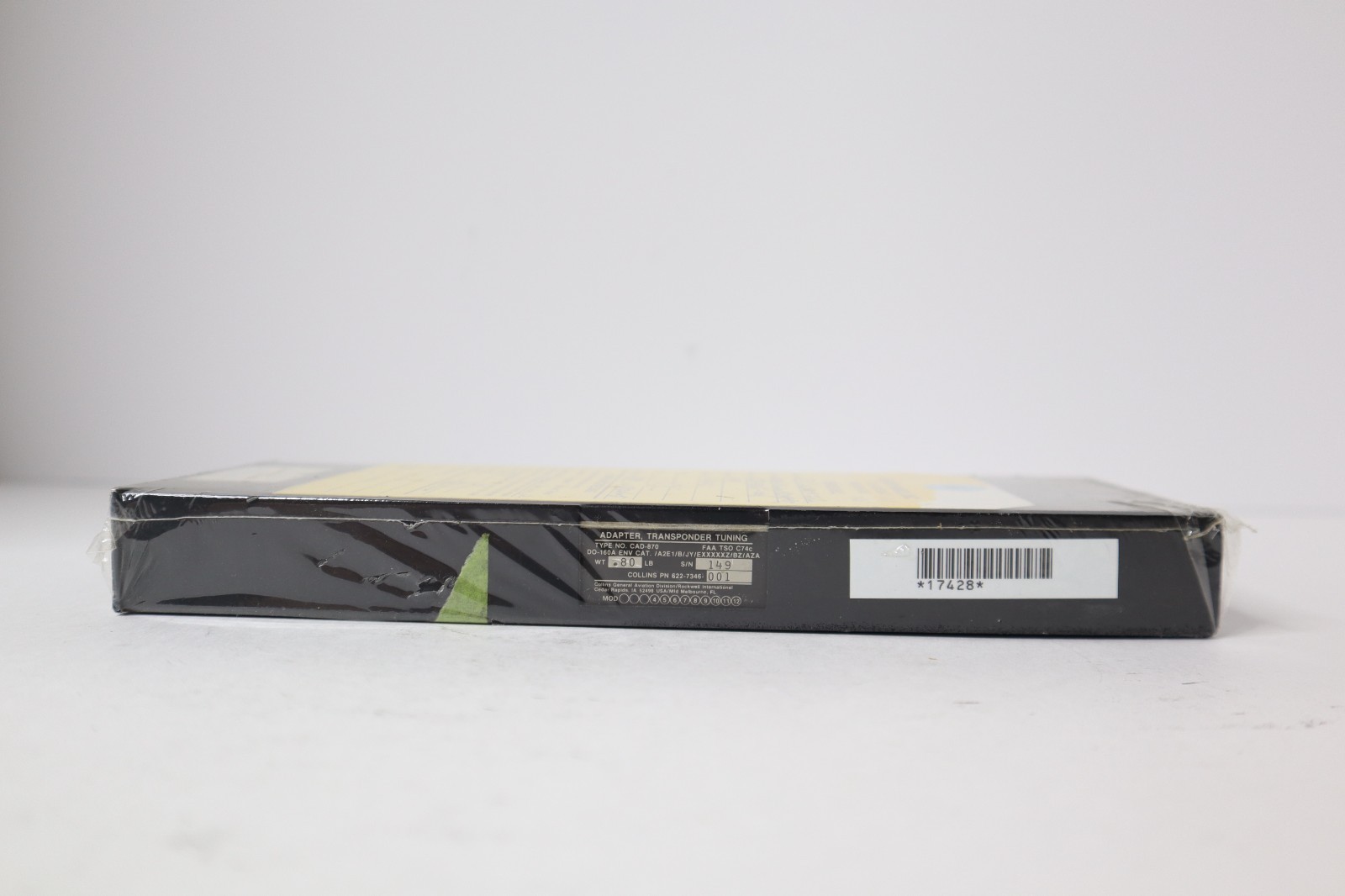 Collins CAD-870 Transponder Tuning Adapter 622-7346-001 with Yellow SV Tag