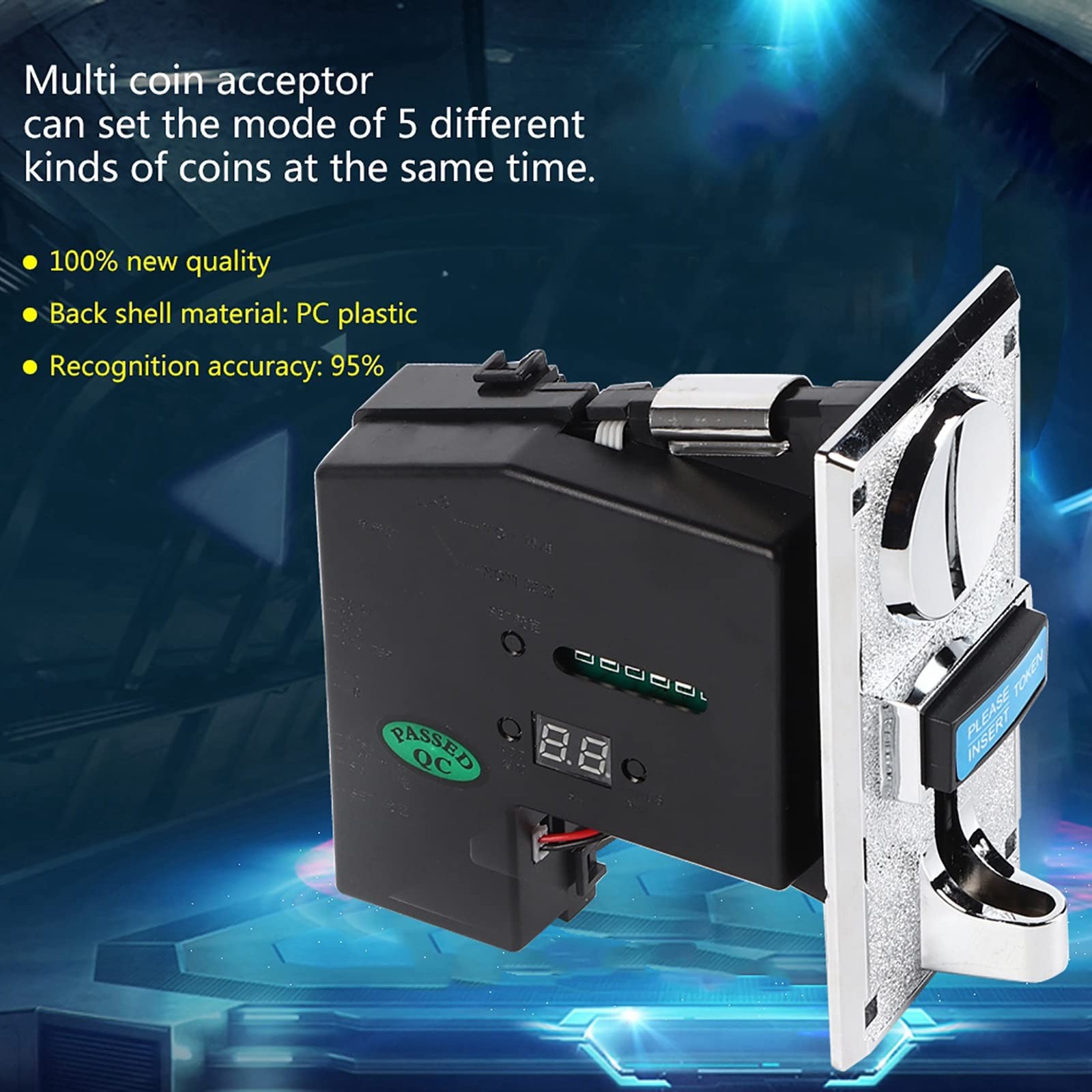 Acceptor,Multi Acceptor Selector Roll Down Mech Electronic Selector for Arcade G