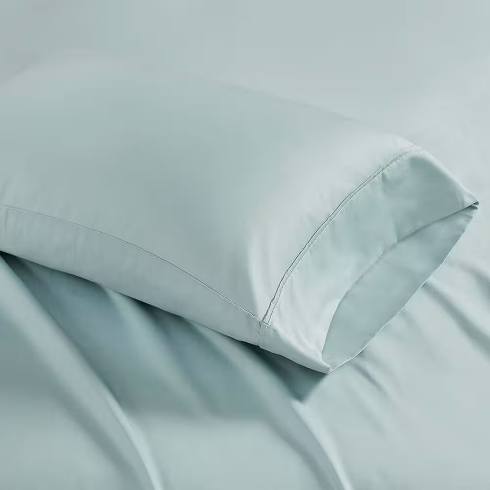 1500 Thread Count Seafoam Cotton Blend King Pillowcase (Set of 2)
