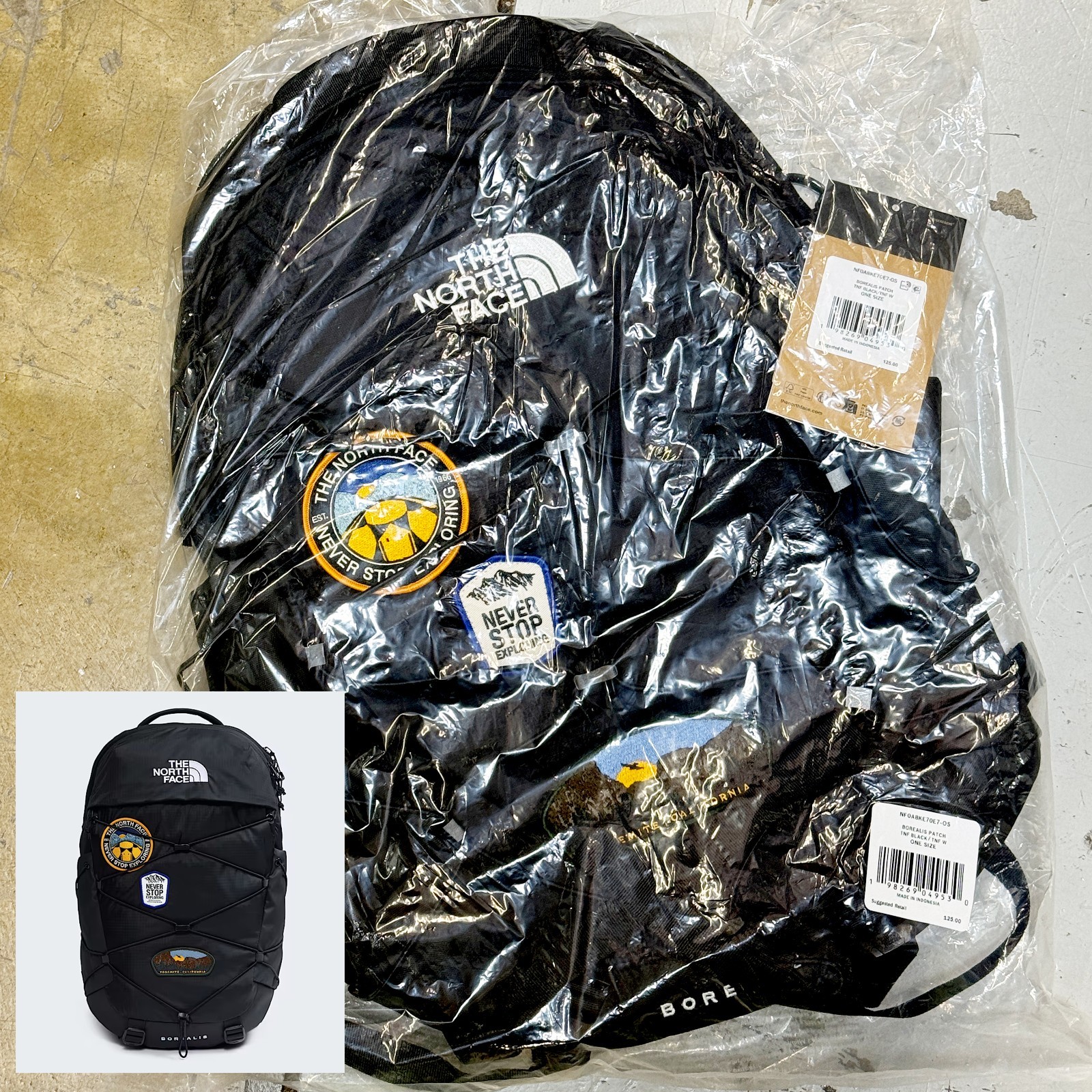 *NEW* The North Face Borealis Patch Backpack TNF BLACK / PATCH (NF0A8KE7 0E7) 👍