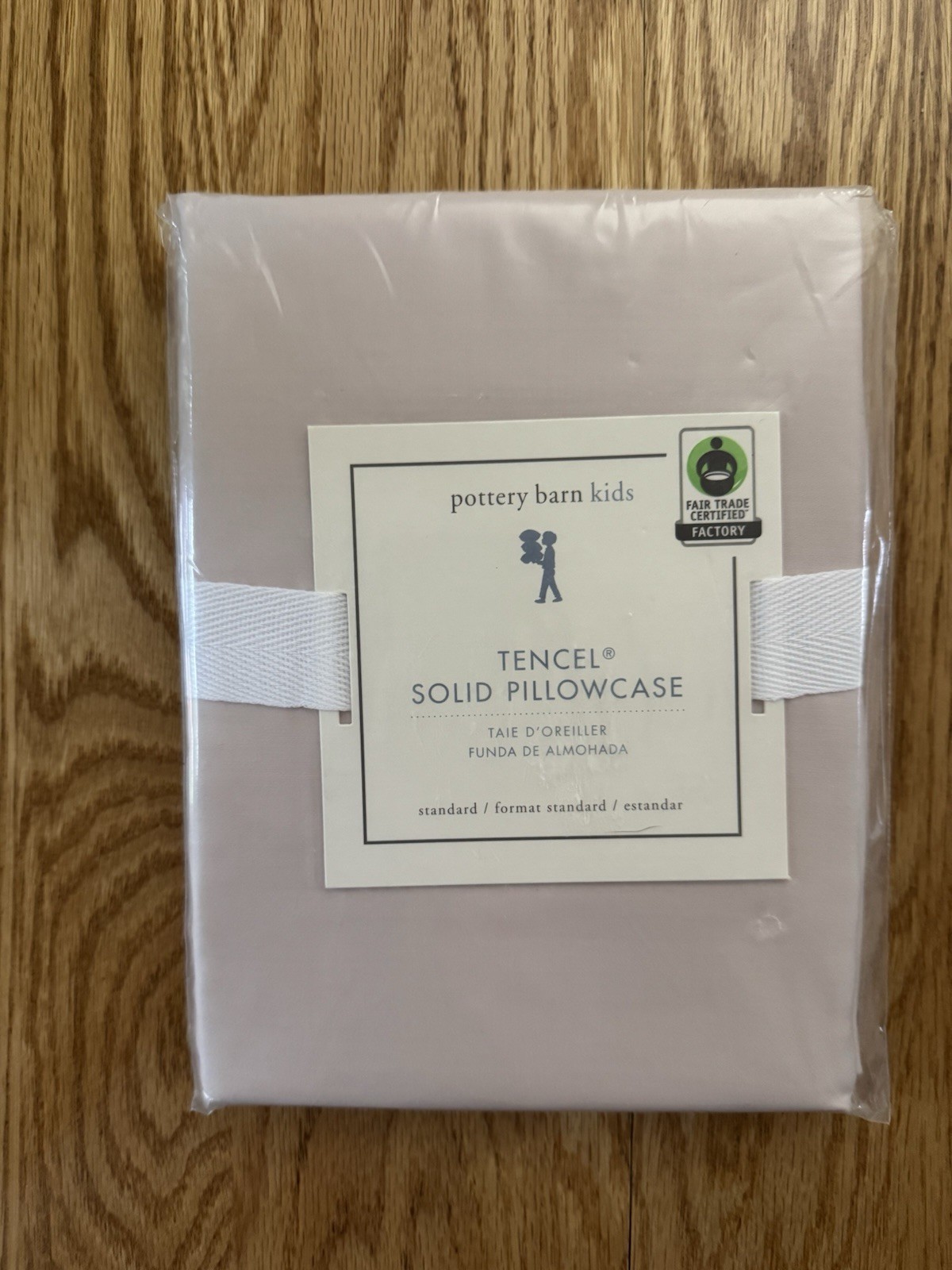 Pottery barn kids Tencel Solid  pillowcase standard size new blush