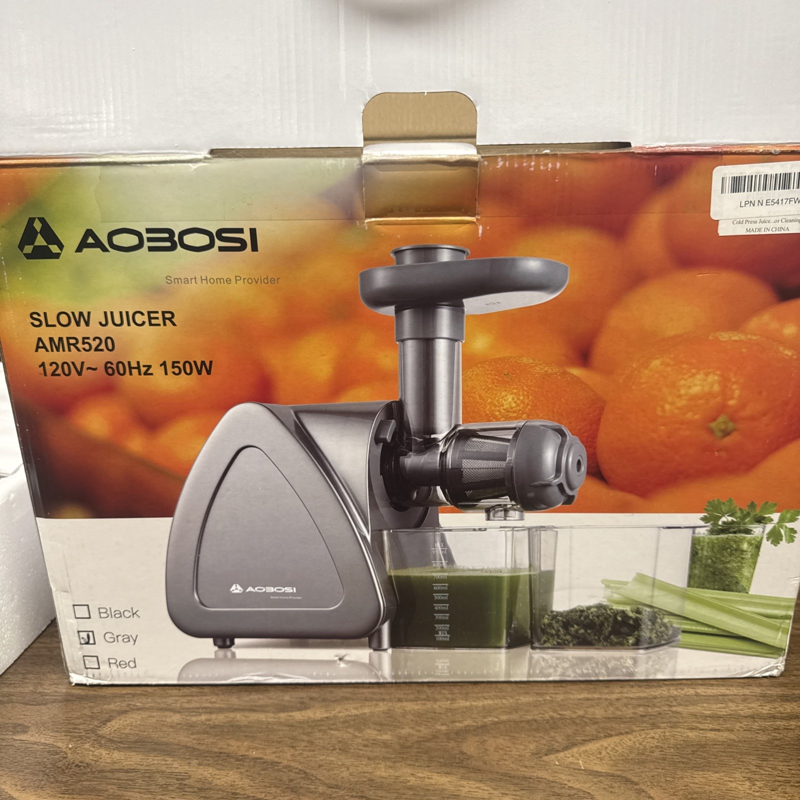 Aobosi Slow Masticating Juicers, Cold Press Gray AMR520