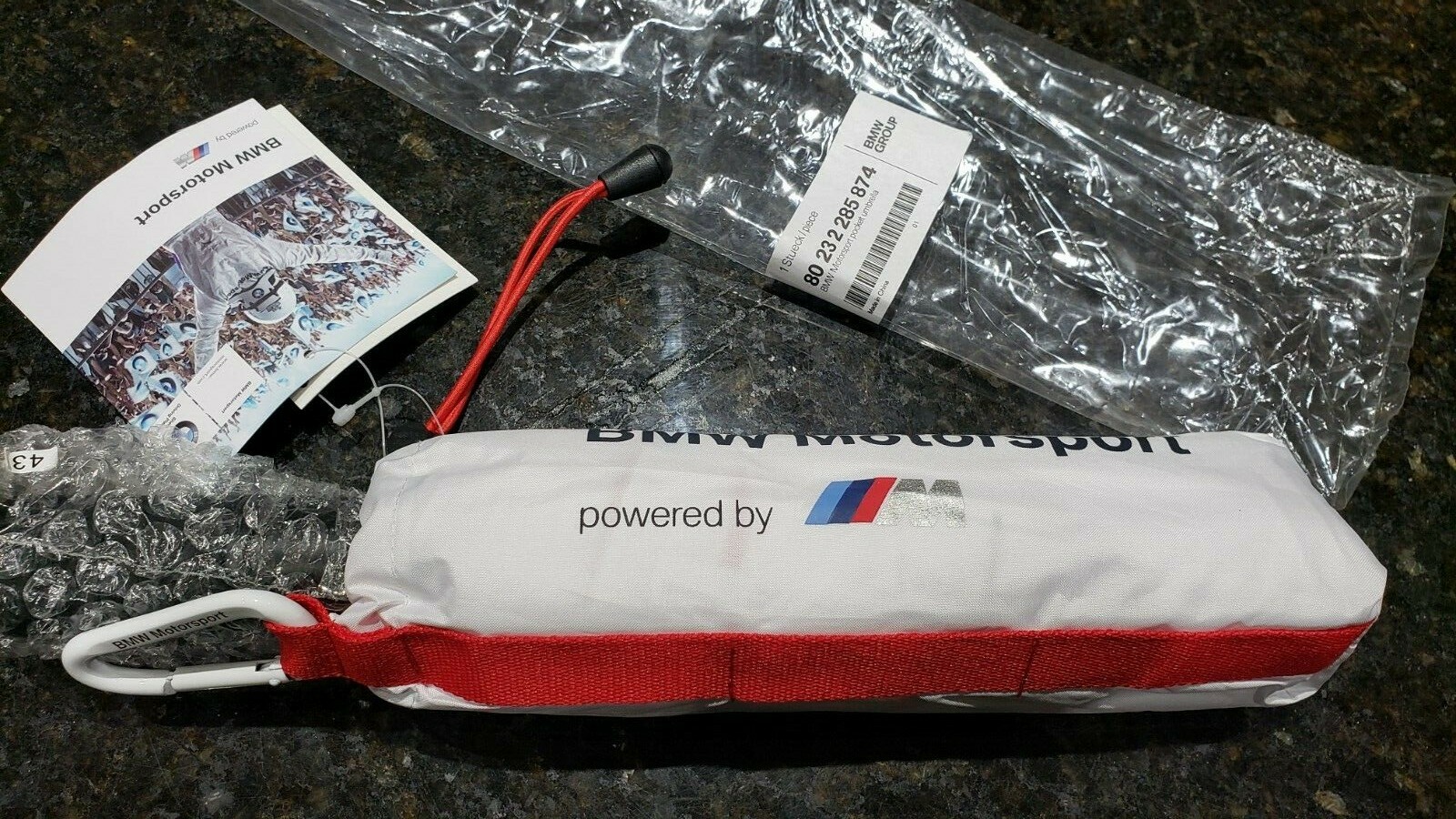 2021-24 EURO Genuine BMW Motorsport Umbrella 28" POCKET 80232-285-874 VON ENG