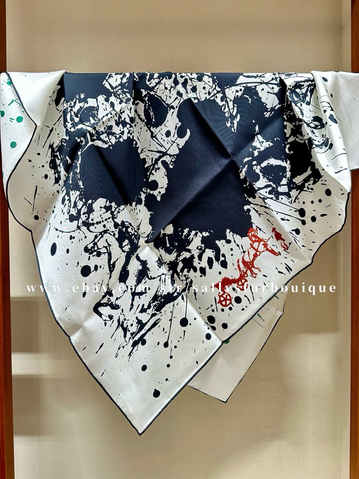 Sallys Heavy 18 Momme Twill Silk Wrap Scarf Painting Print Double Face Shawl 35"